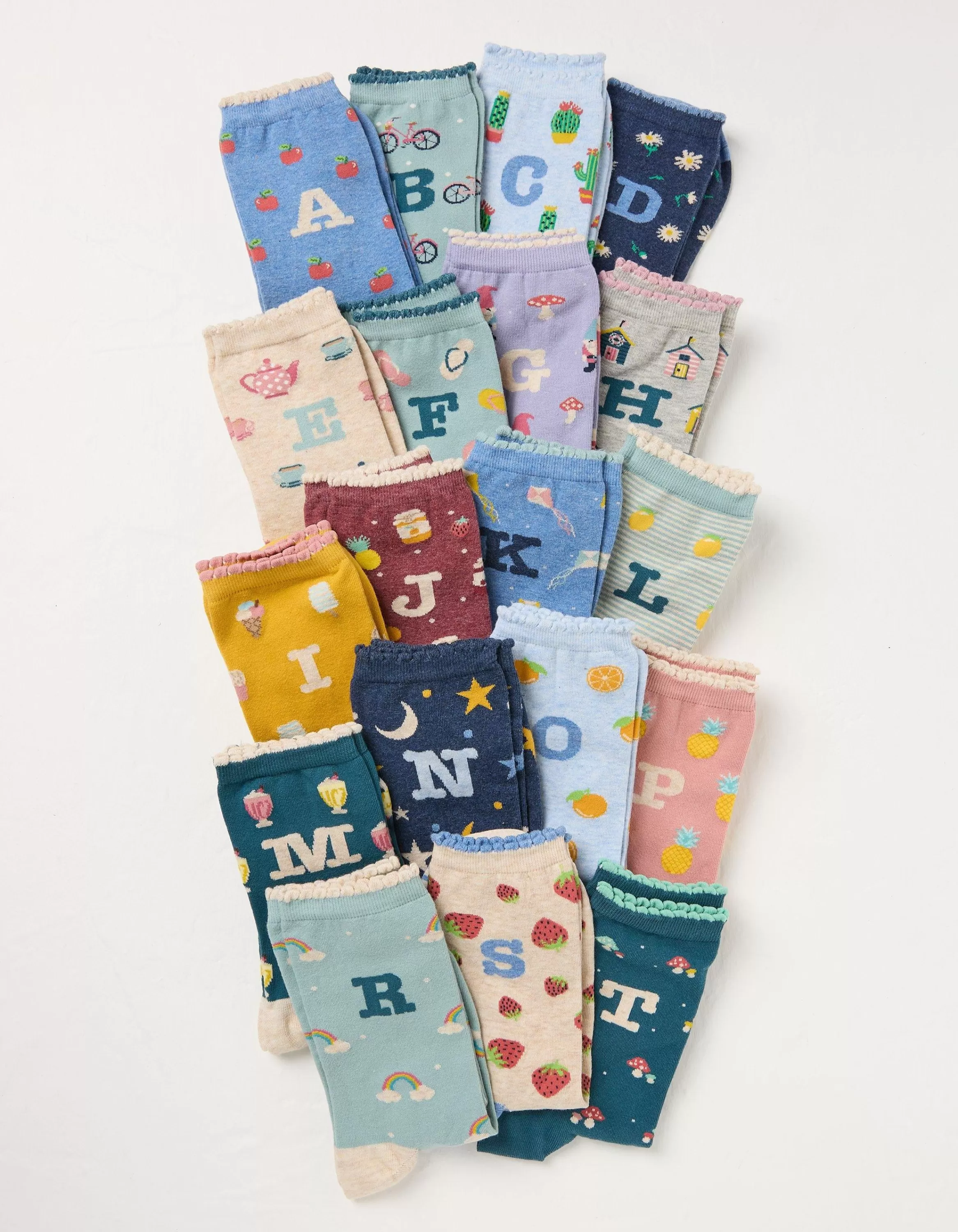 Fashion FatFace 1 Pack Alphabet Socks Multi