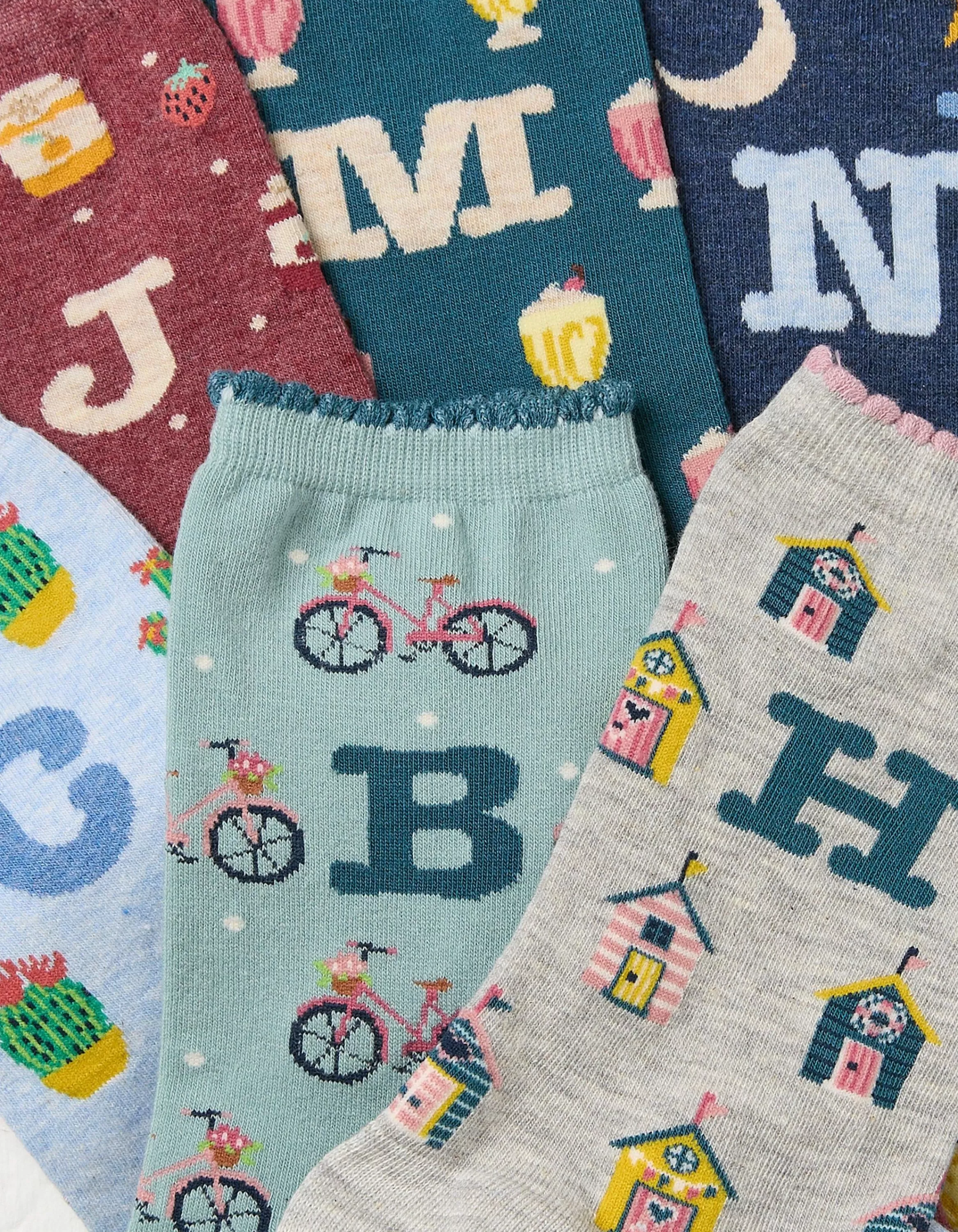 Fashion FatFace 1 Pack Alphabet Socks Multi