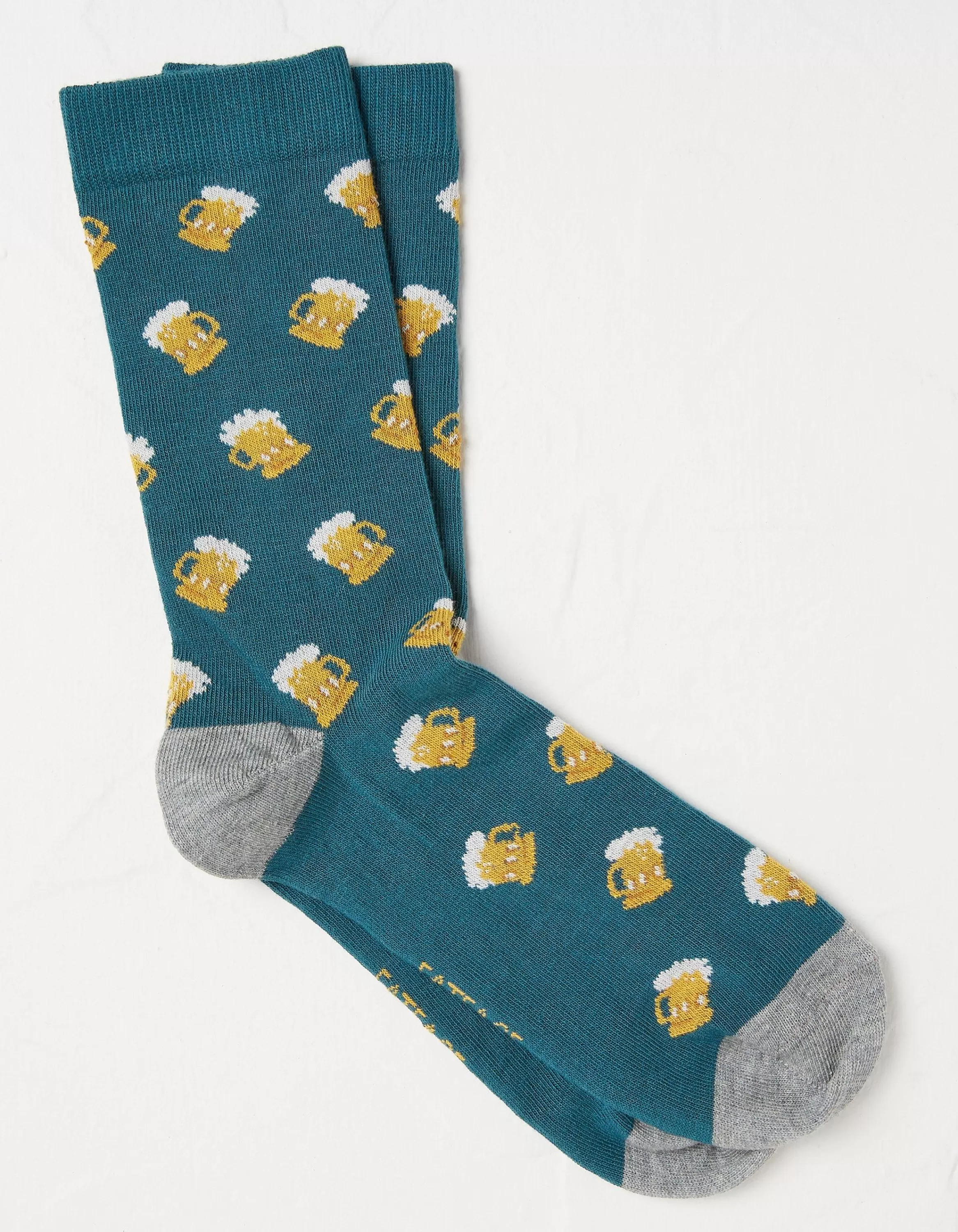 Best FatFace 1 Pack Beer Socks Teal Green