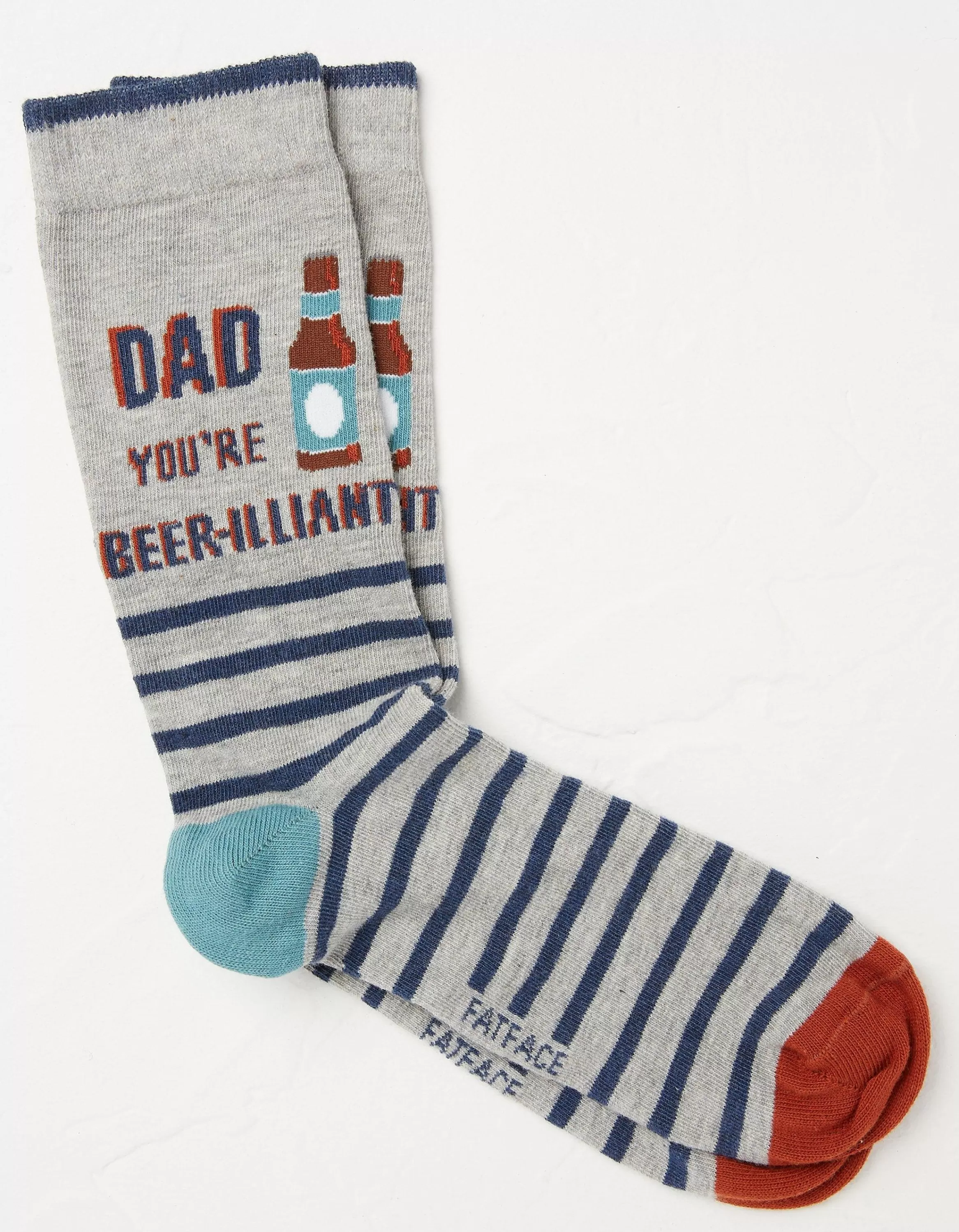 New FatFace 1 Pack Beerillant Socks Grey