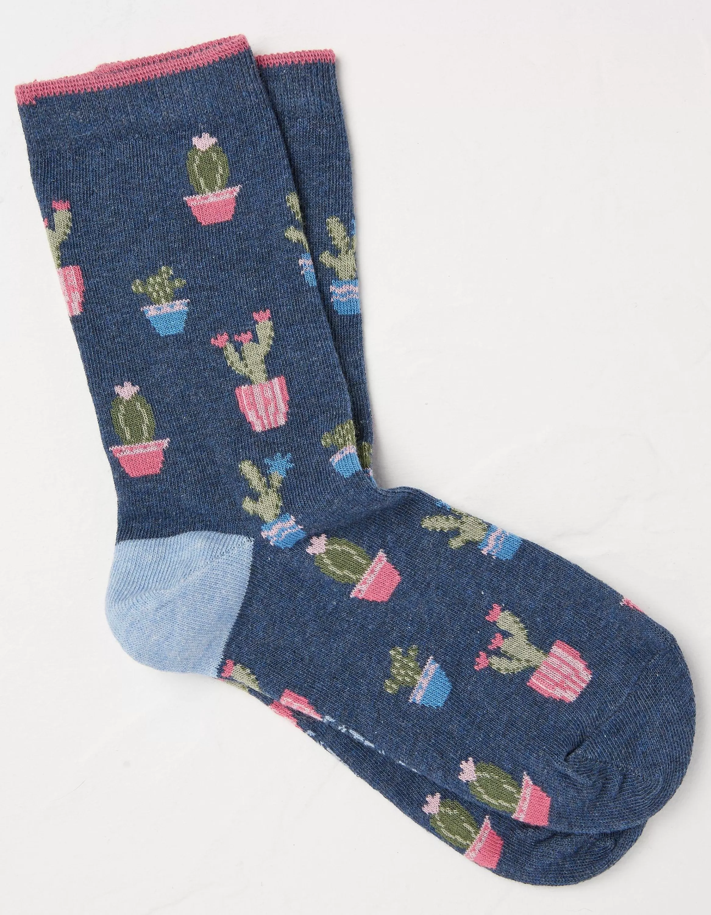 Outlet FatFace 1 Pack Cactus Socks Navy Marl