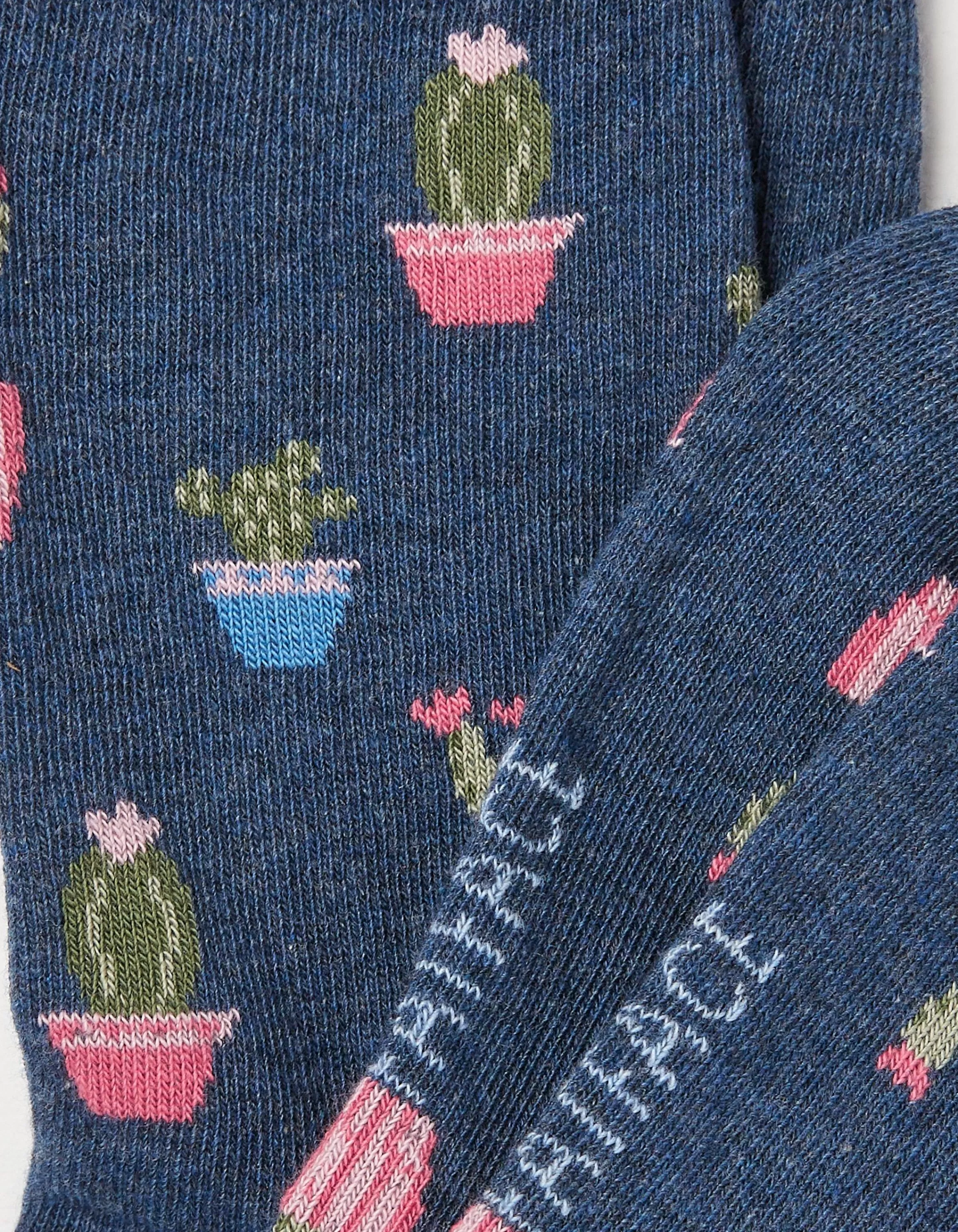 Outlet FatFace 1 Pack Cactus Socks Navy Marl