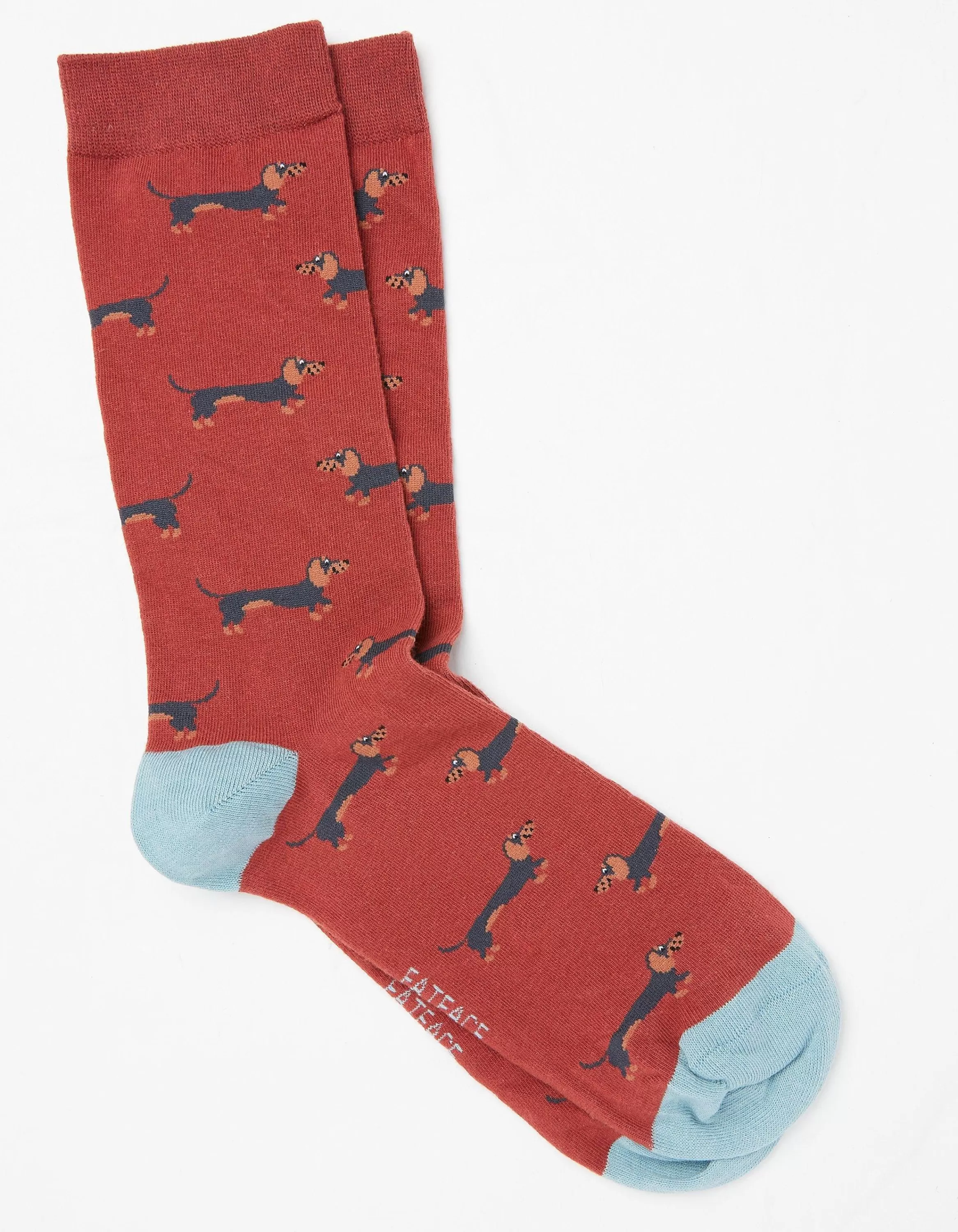 Shop FatFace 1 Pack Dachshund Socks Dark Orange