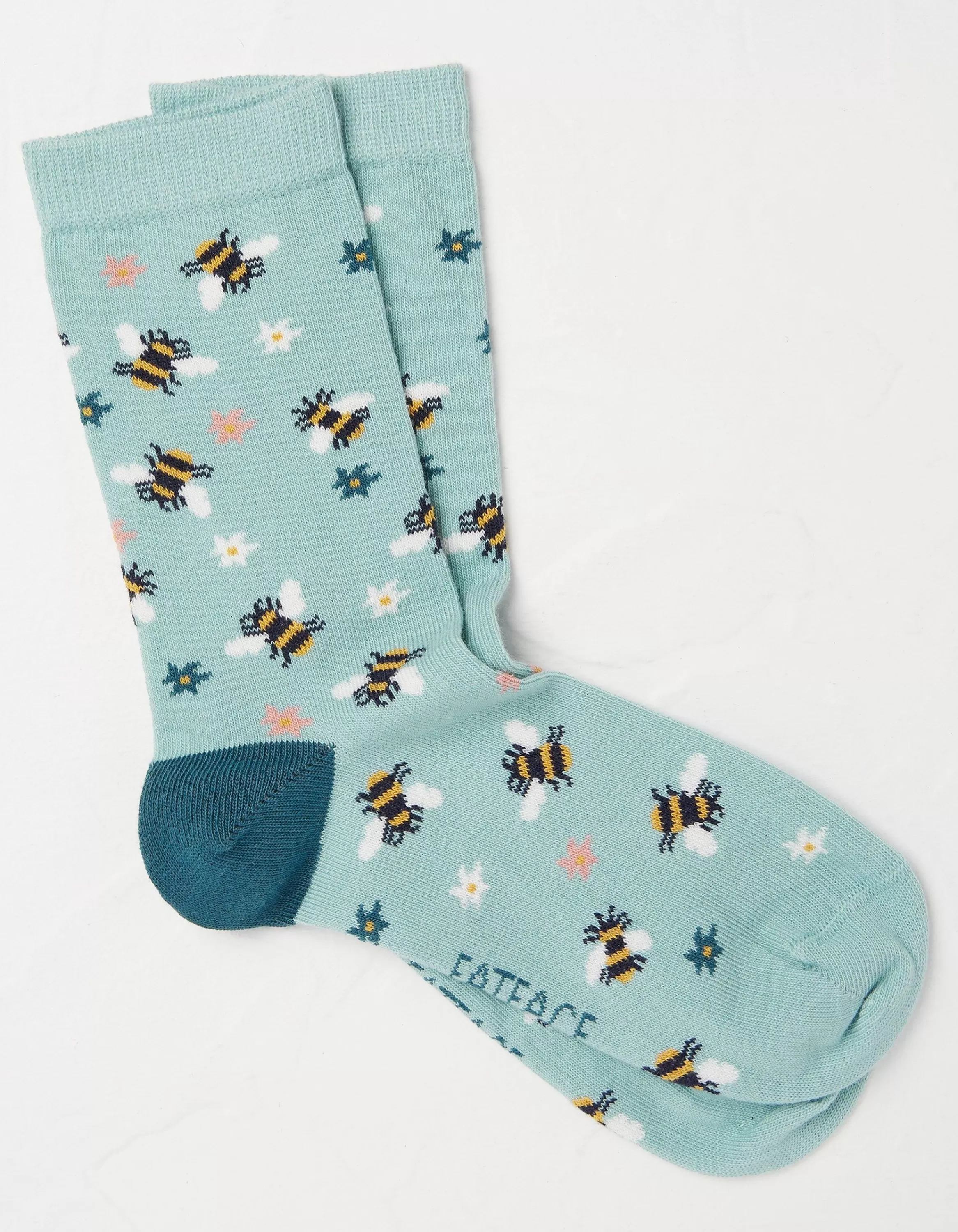 Best FatFace 1 Pack Floral Bee Socks Green Haze