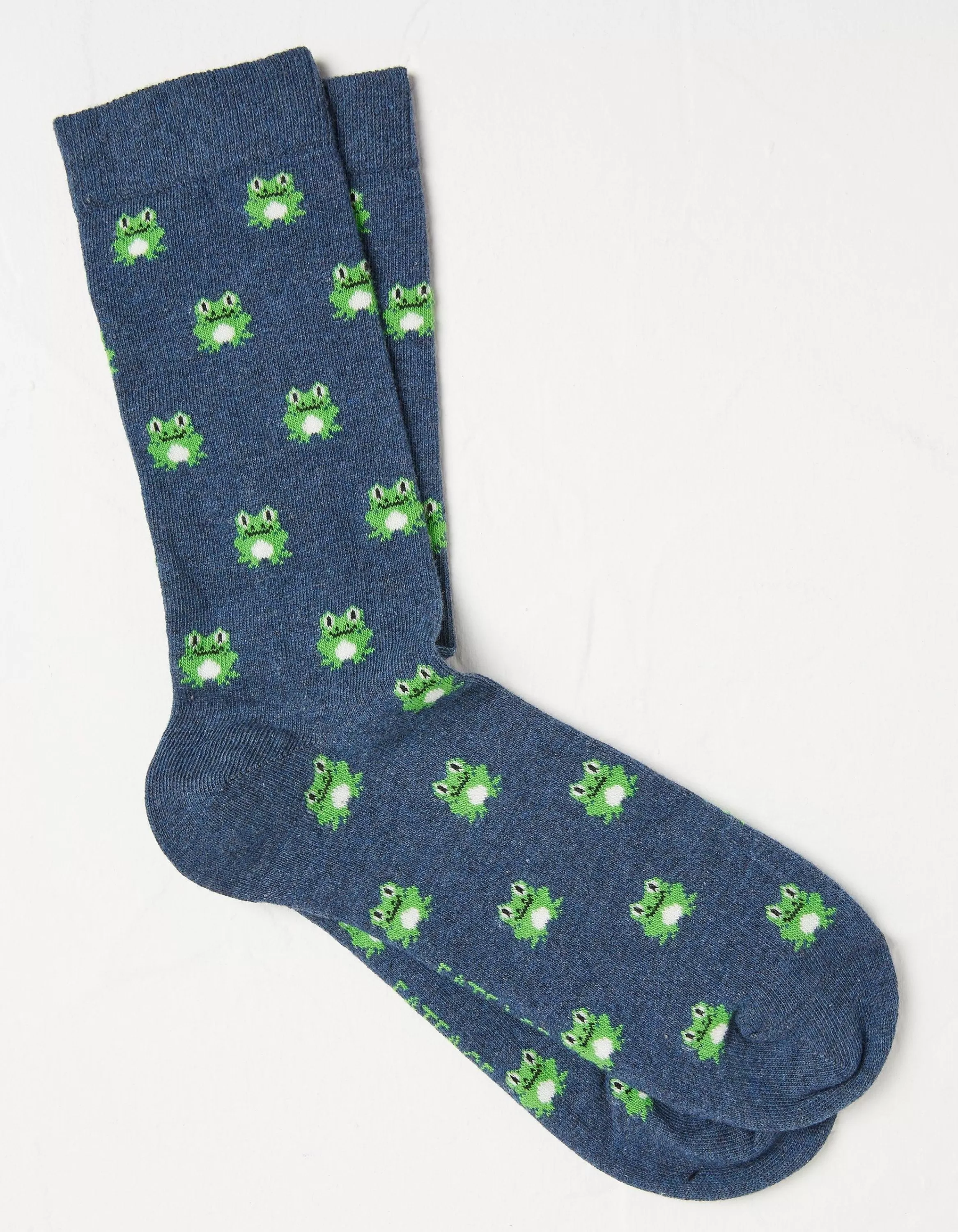 Shop FatFace 1 Pack Frog Socks Navy Marl