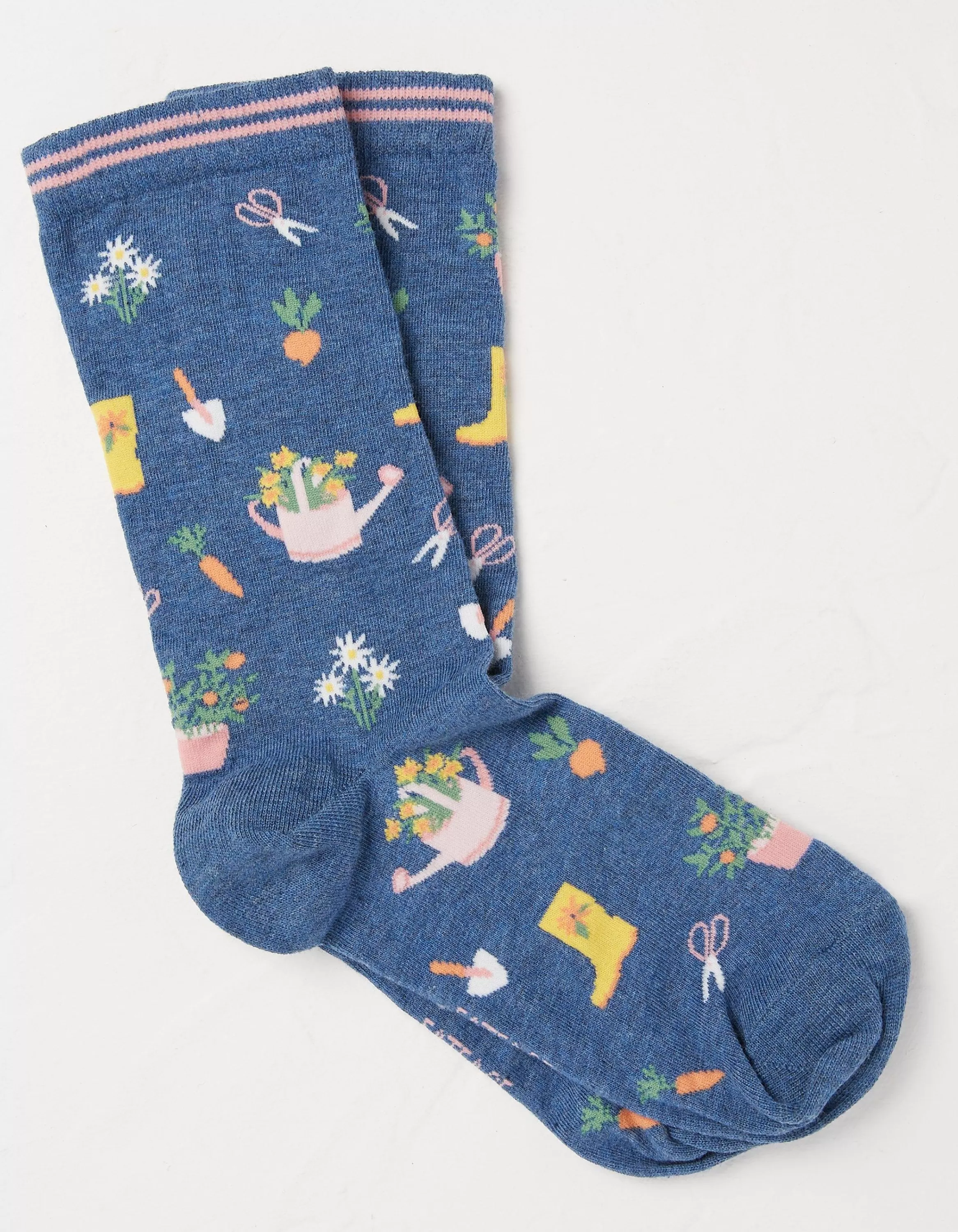 Outlet FatFace 1 Pack Gardening Socks Navy Marl