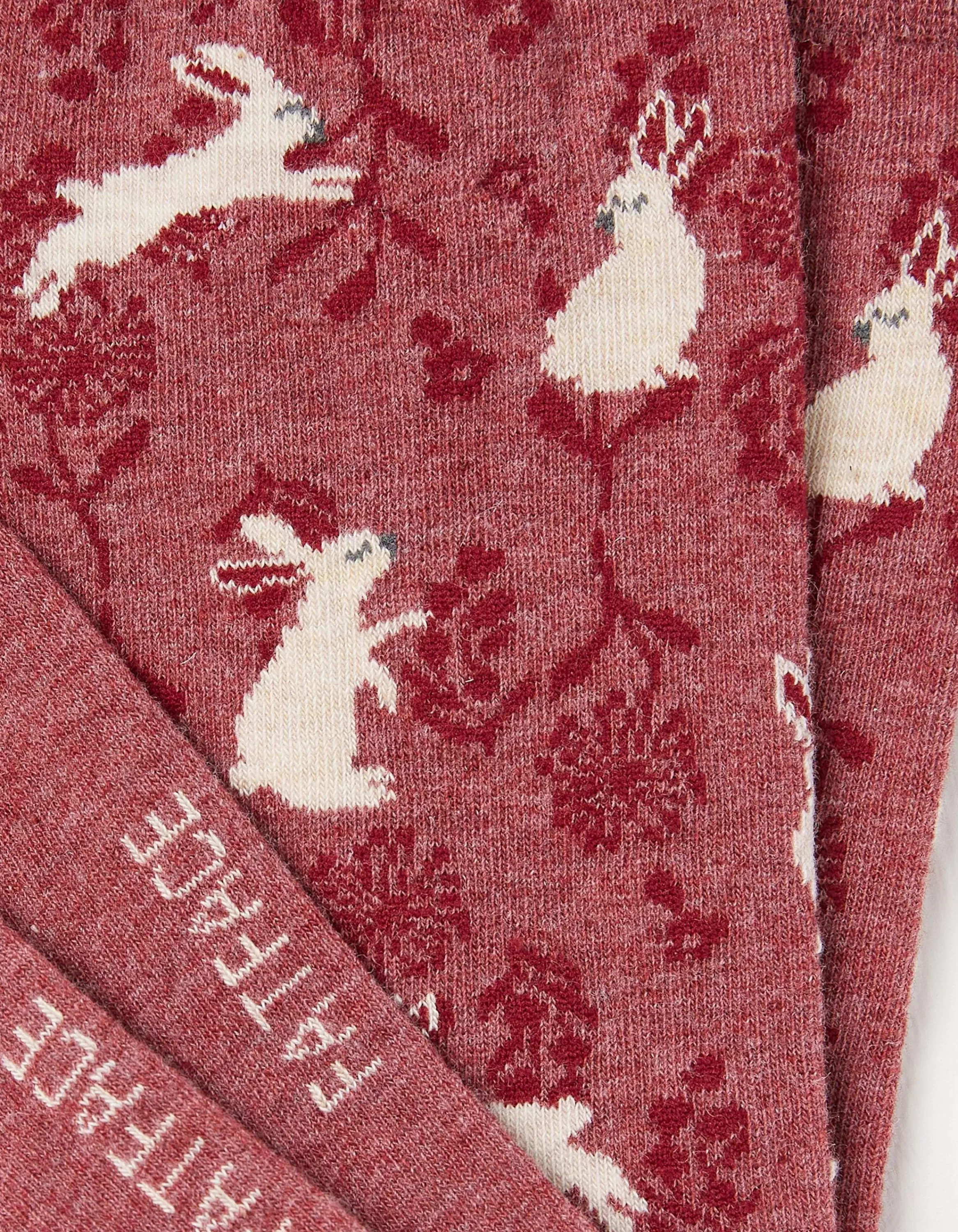 Sale FatFace 1 Pack Jumping Bunny Socks Purple Marl