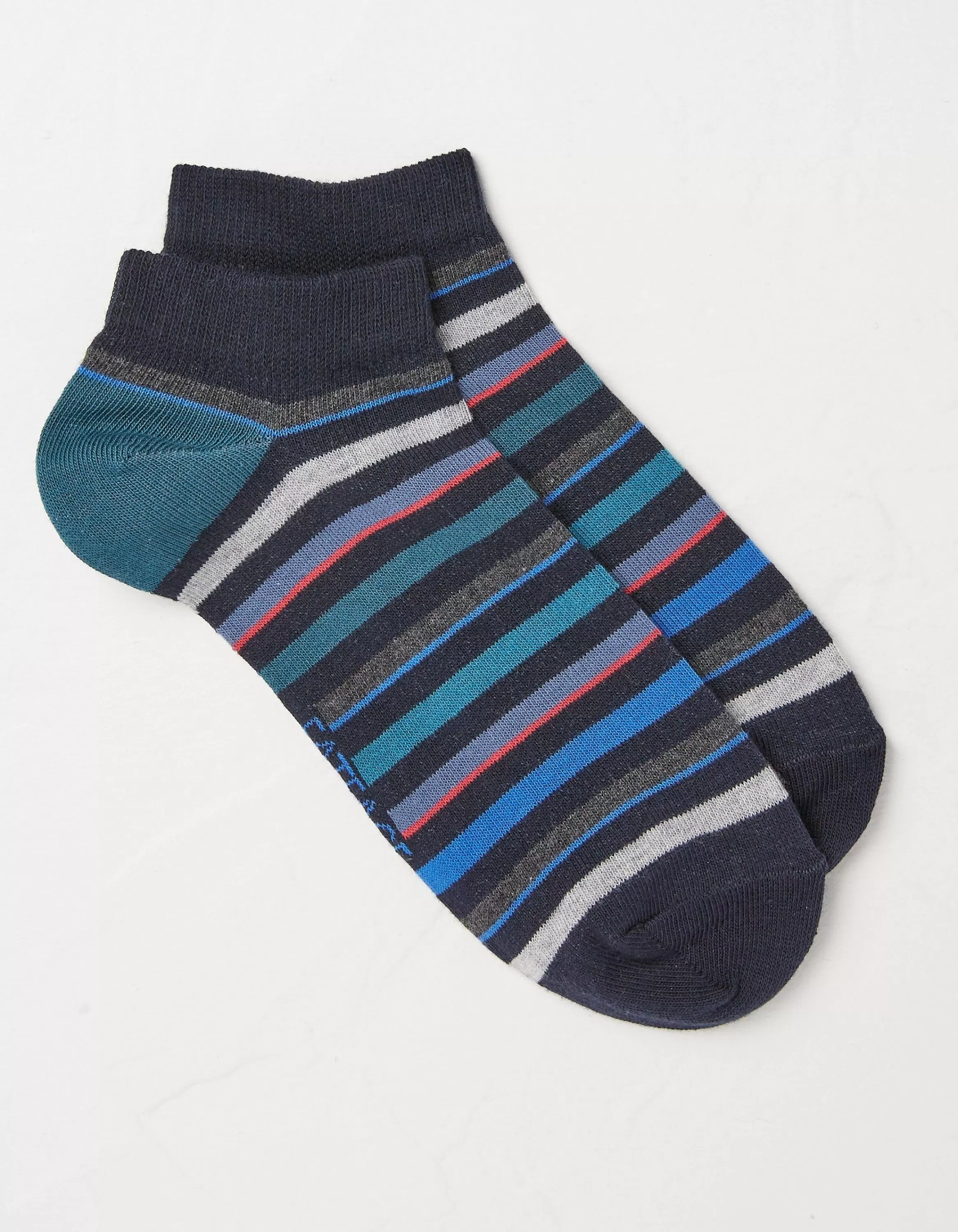 Outlet FatFace 1 Pack Oscar Stripe Trainer Socks Multi