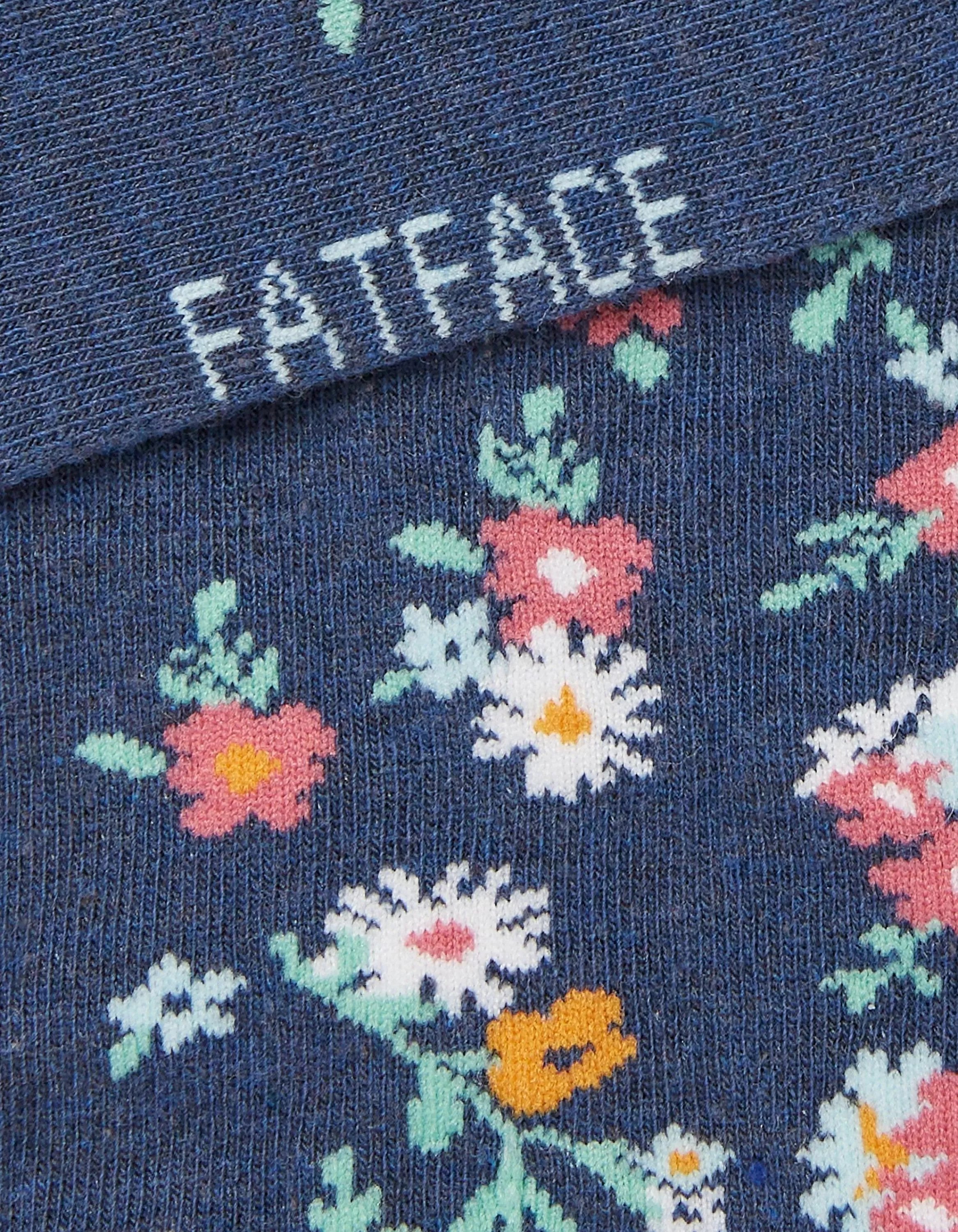 Cheap FatFace 1 Pack Pop Floral Trainer Socks Navy