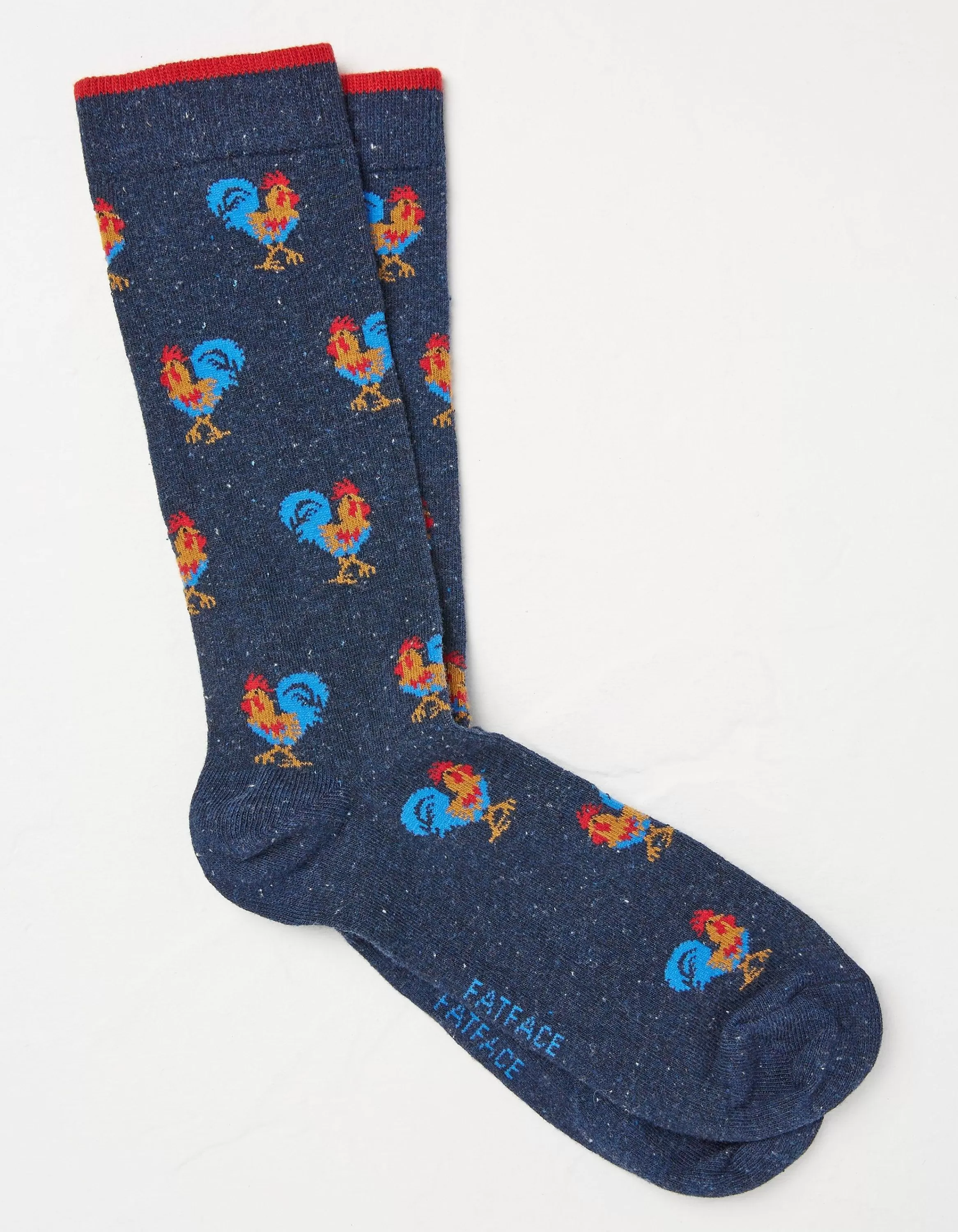 Hot FatFace 1 Pack Rooster Socks Navy