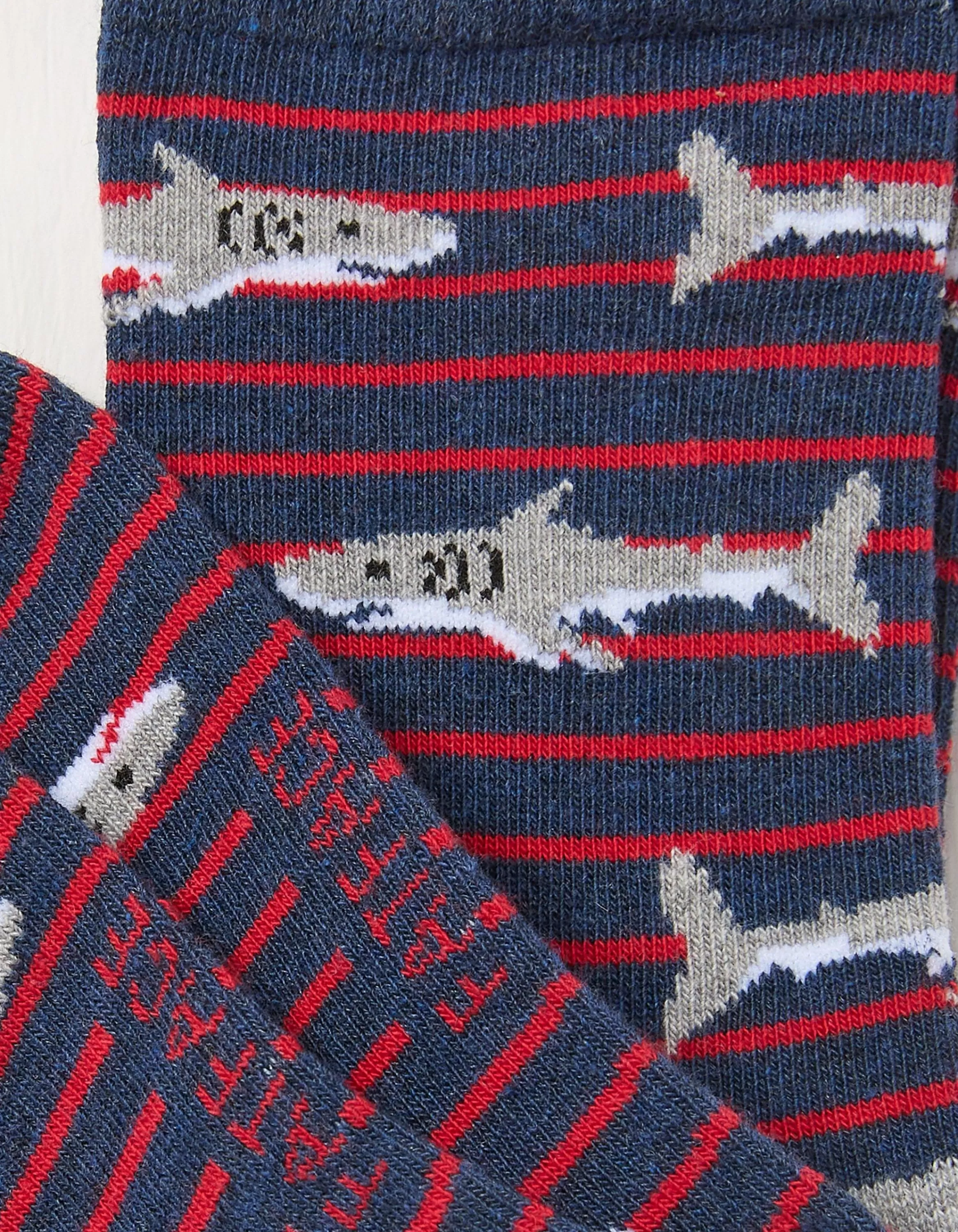 Outlet FatFace 1 Pack Shark Socks Navy