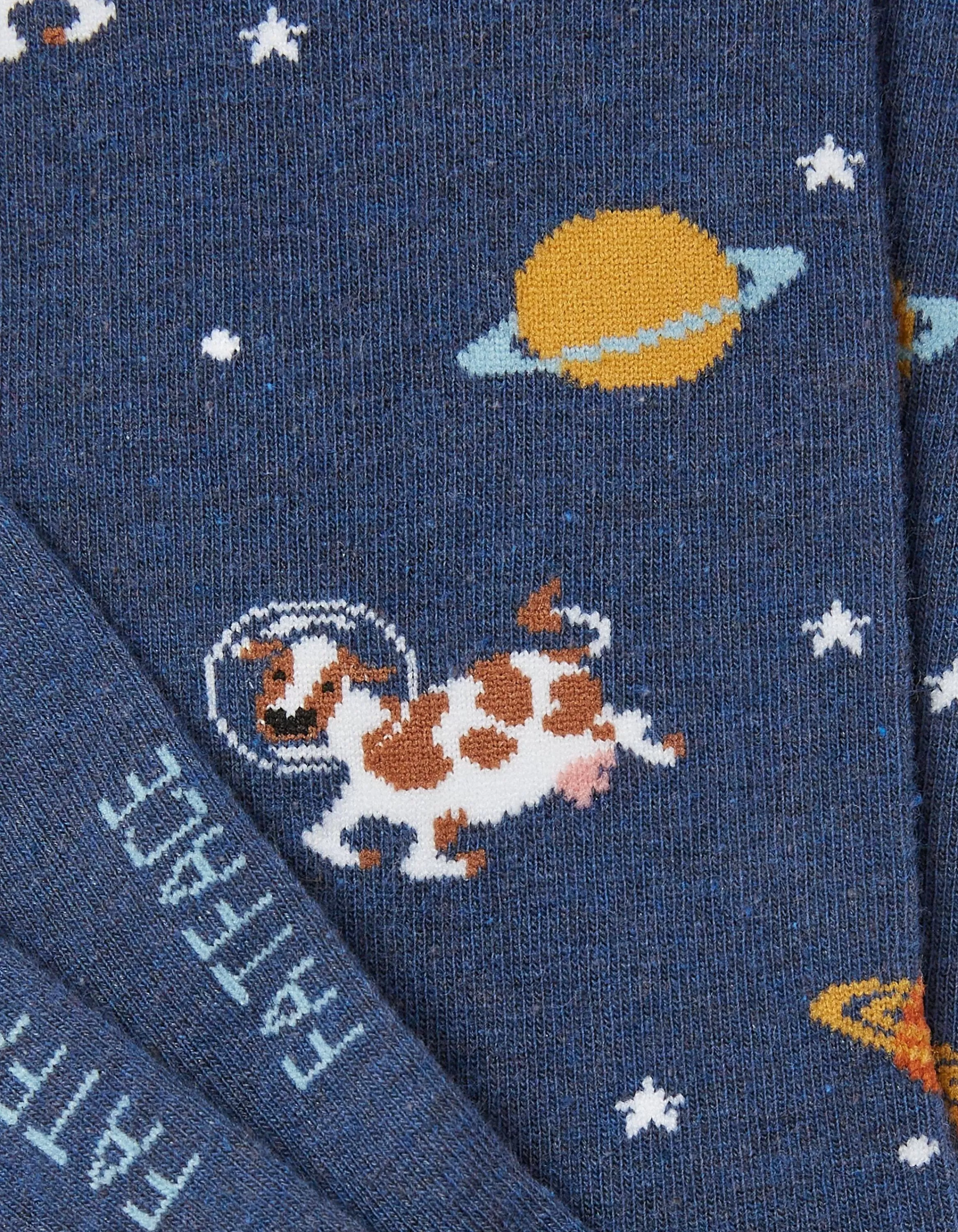 Sale FatFace 1 Pack Space Cow Socks Navy