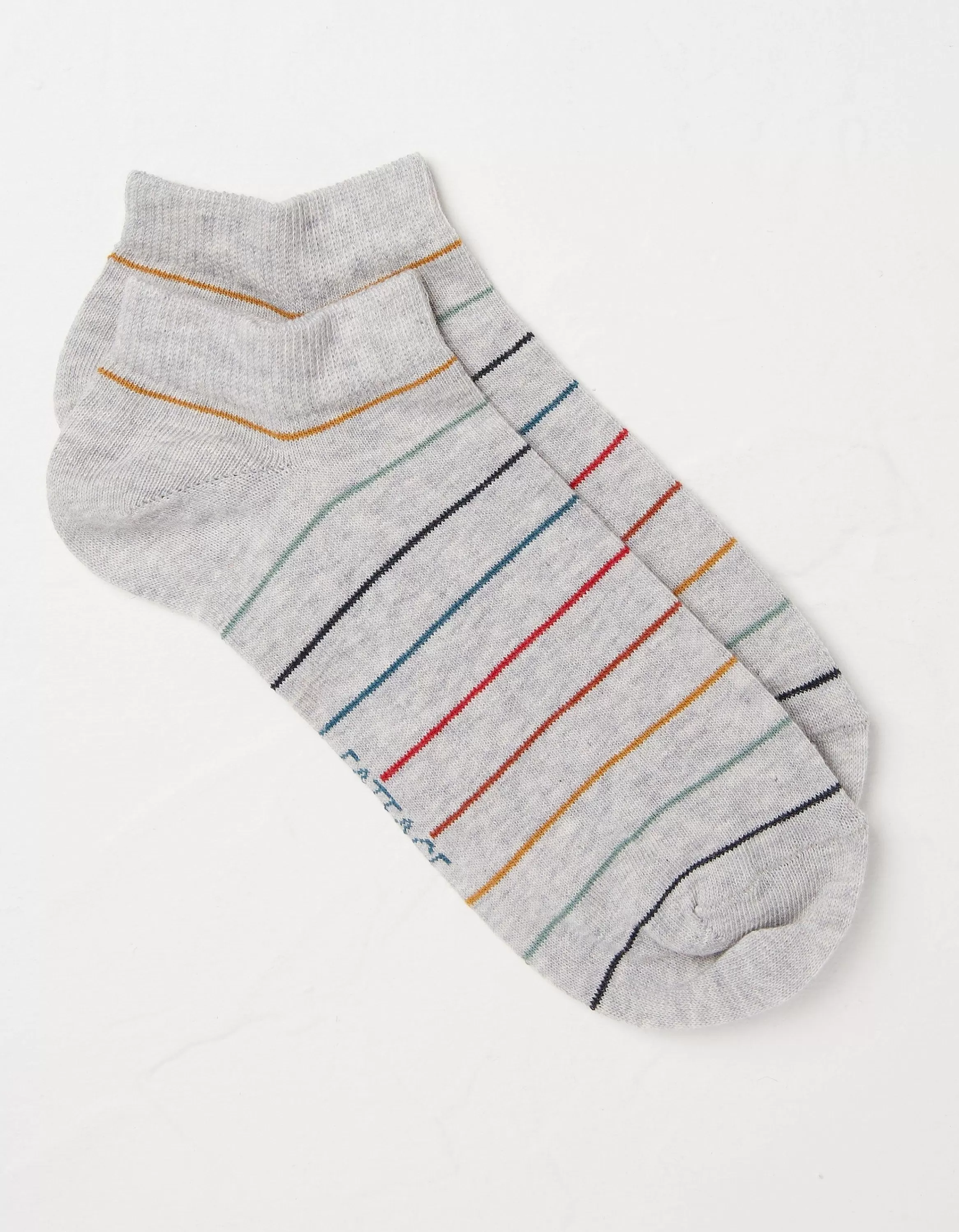 Online FatFace 1 Pack Stan Stripe Trainer Socks Grey