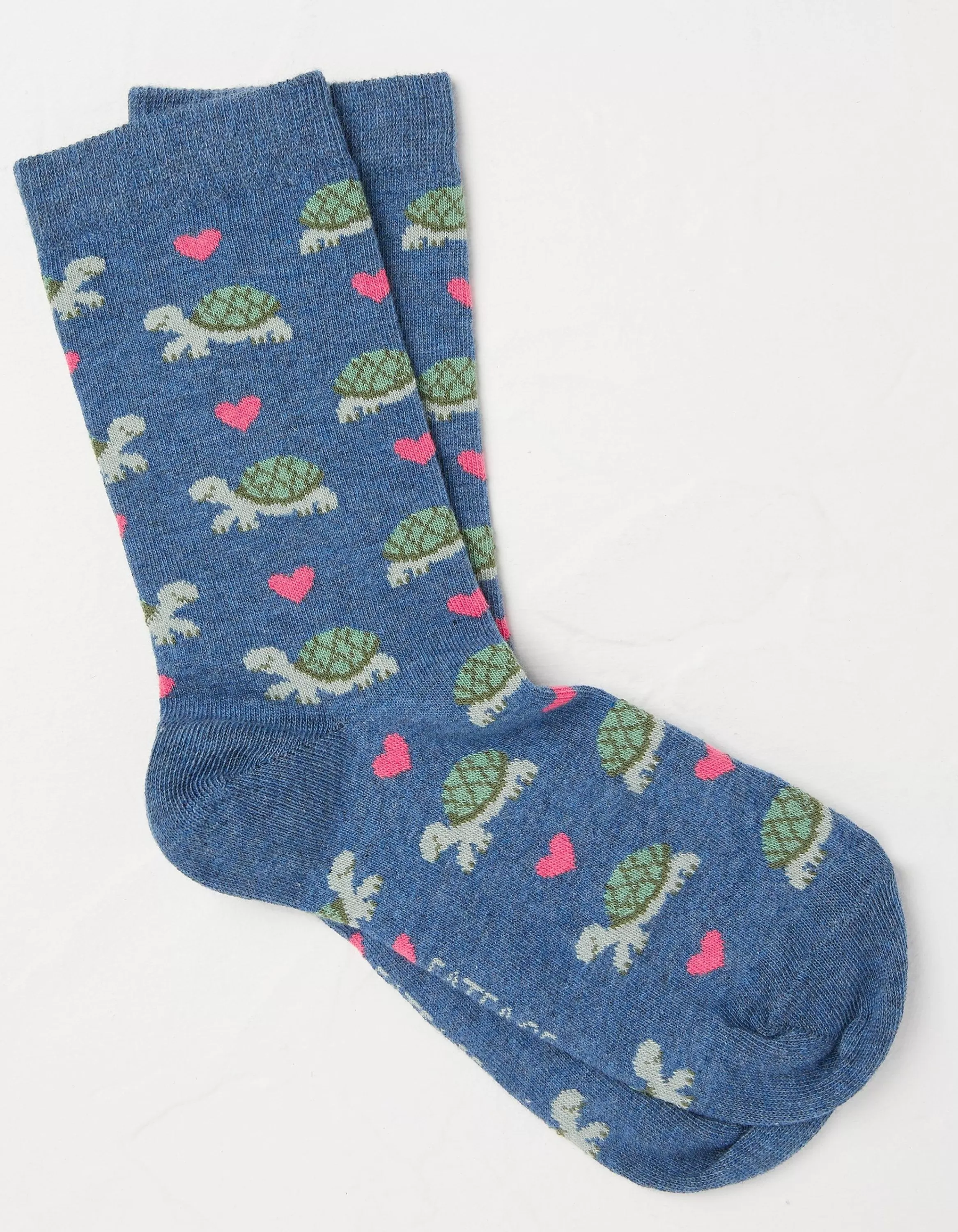 Best FatFace 1 Pack Tortoise Heart Socks Navy Marl