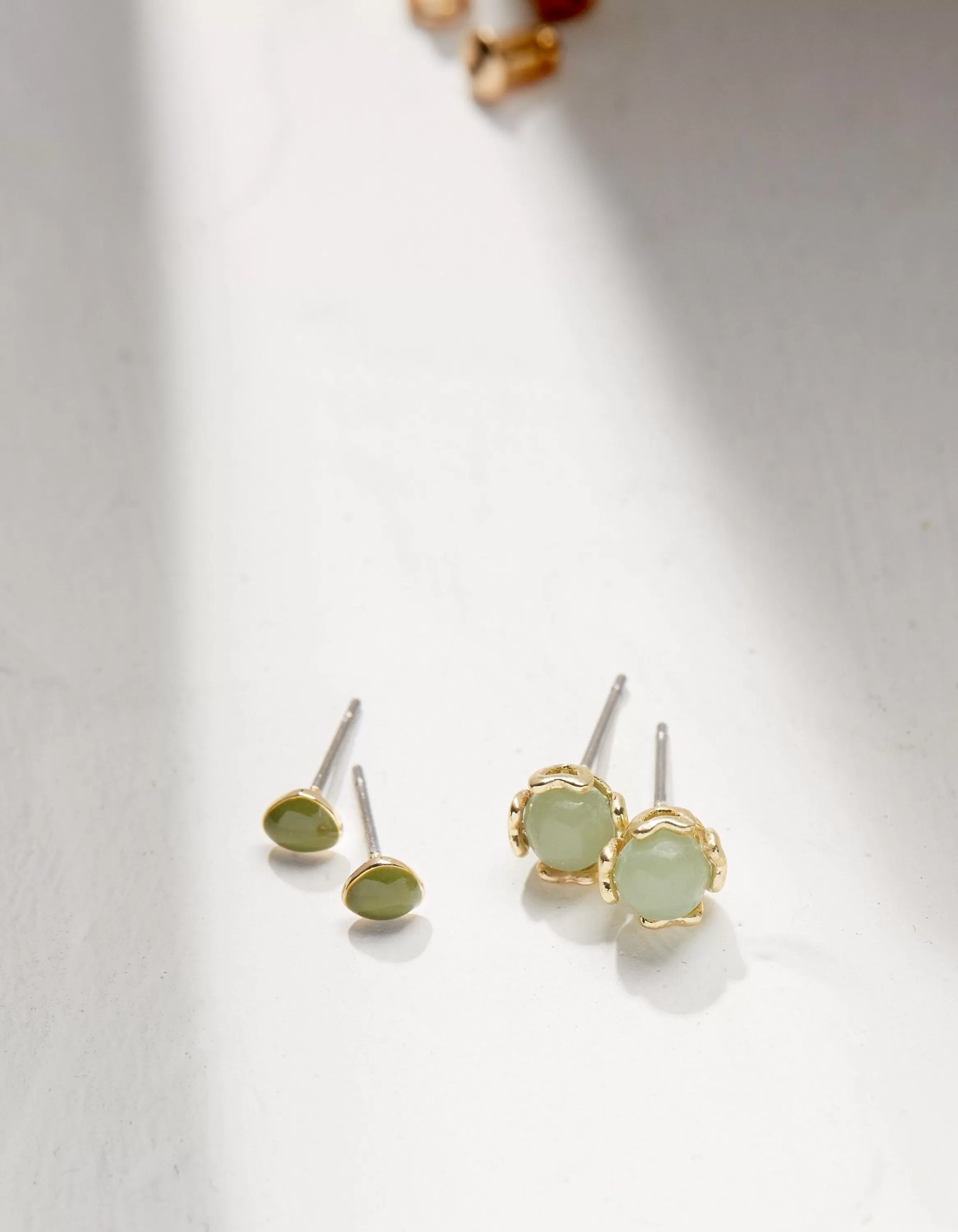 Discount FatFace 2 Pack Enamel Studs Green