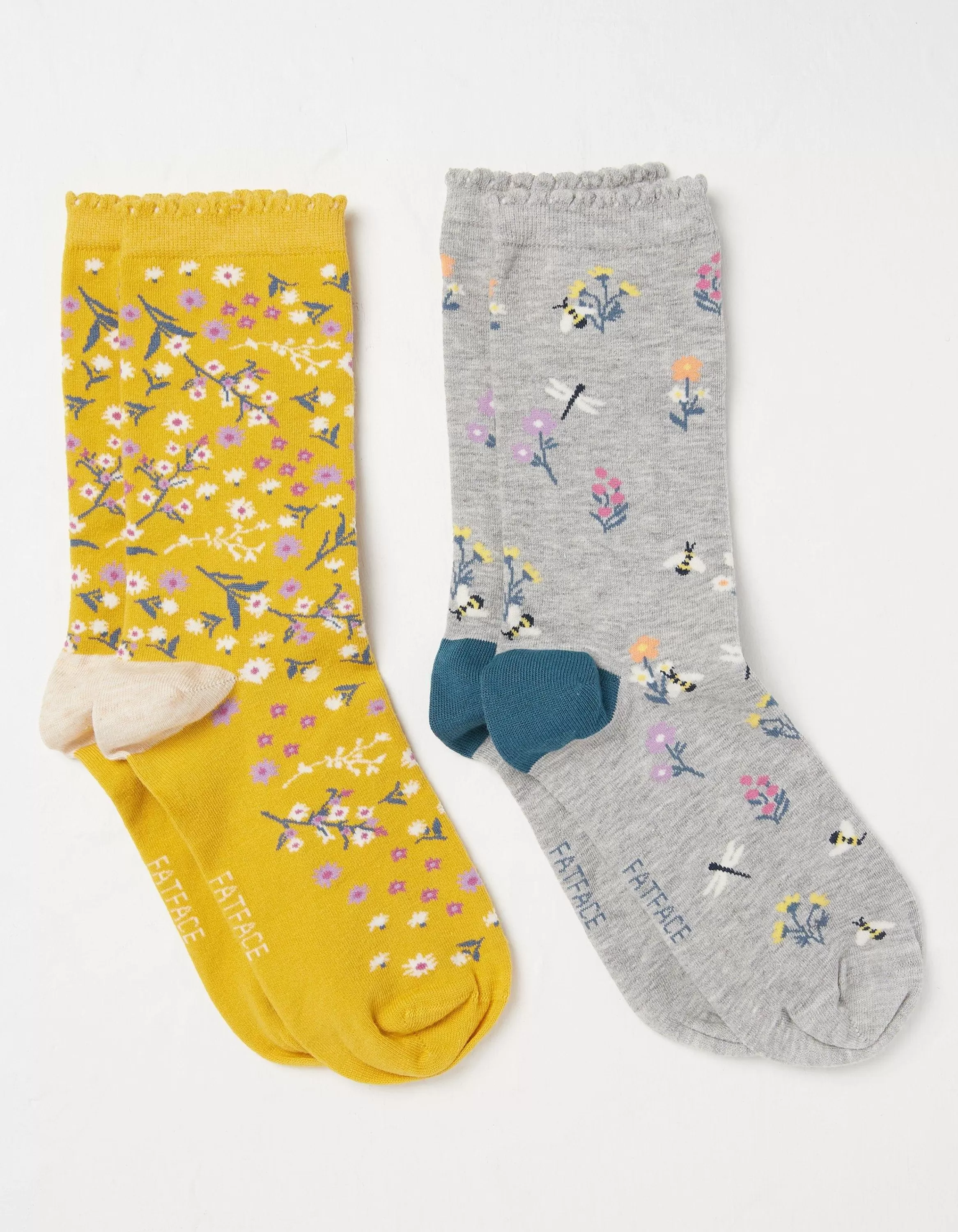 Fashion FatFace 2 Pack Floral Socks In A Box Multi