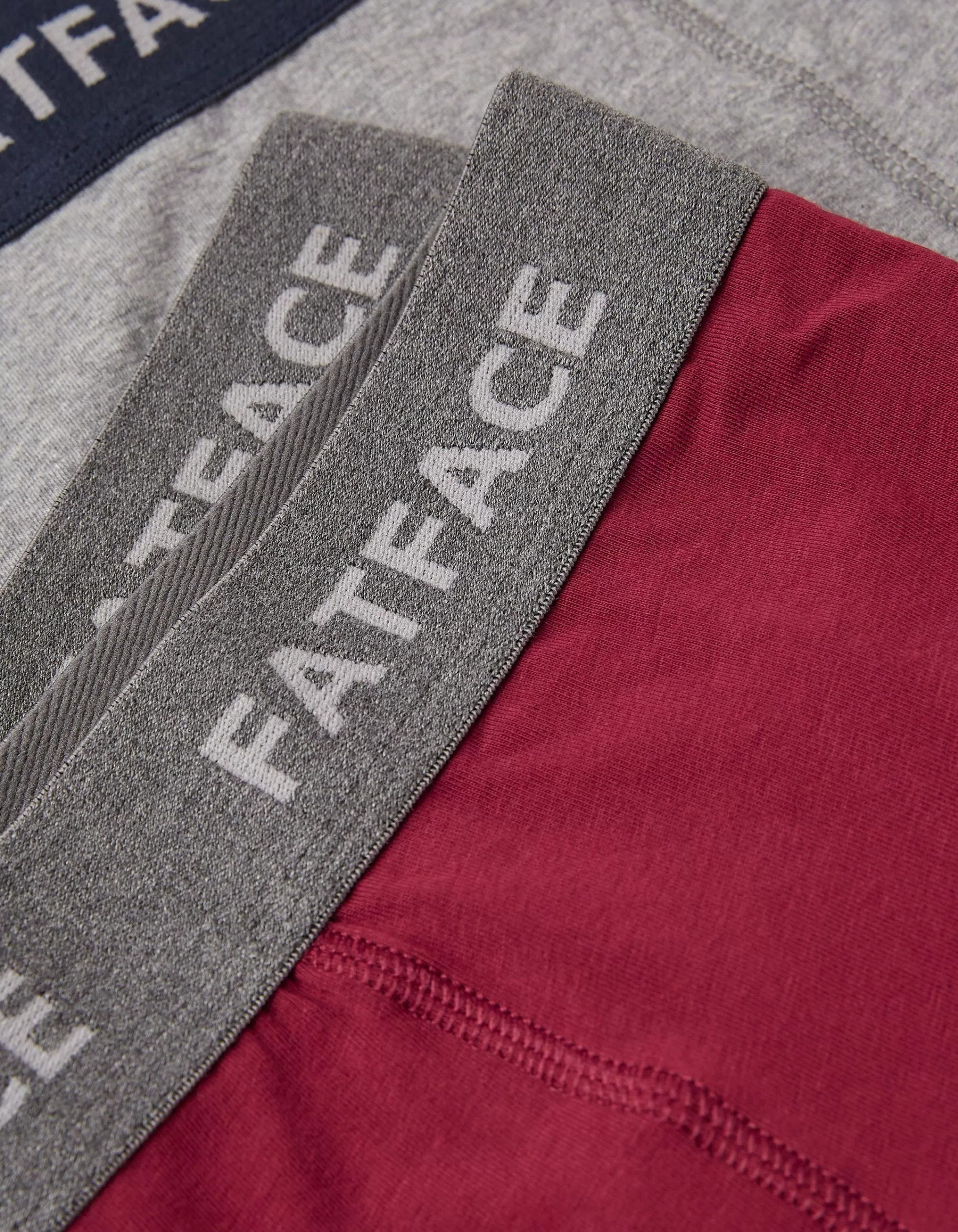 Hot FatFace 2 Pack Plain Boxers Burgundy