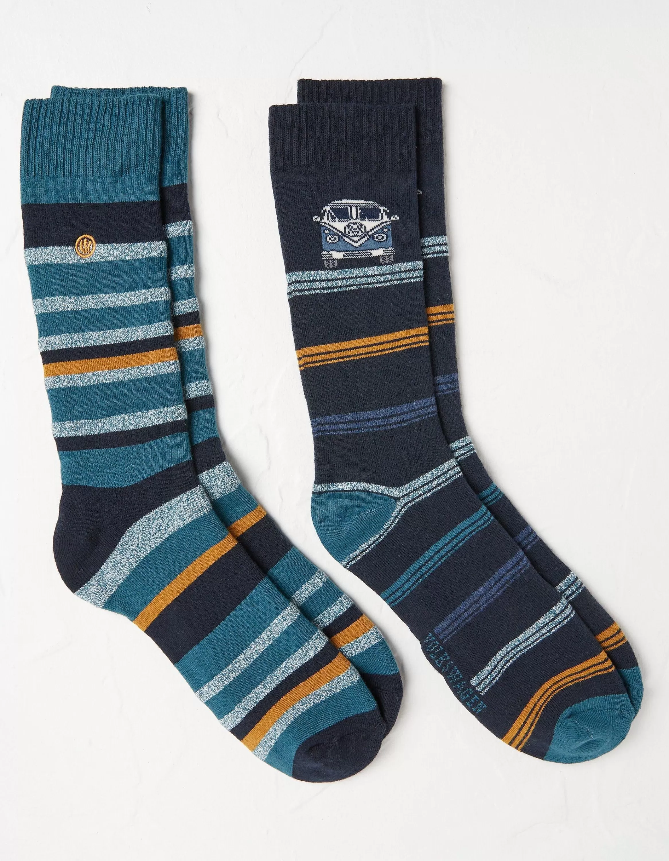 Flash Sale FatFace 2 Pack Vw Camper Thermal Socks Navy