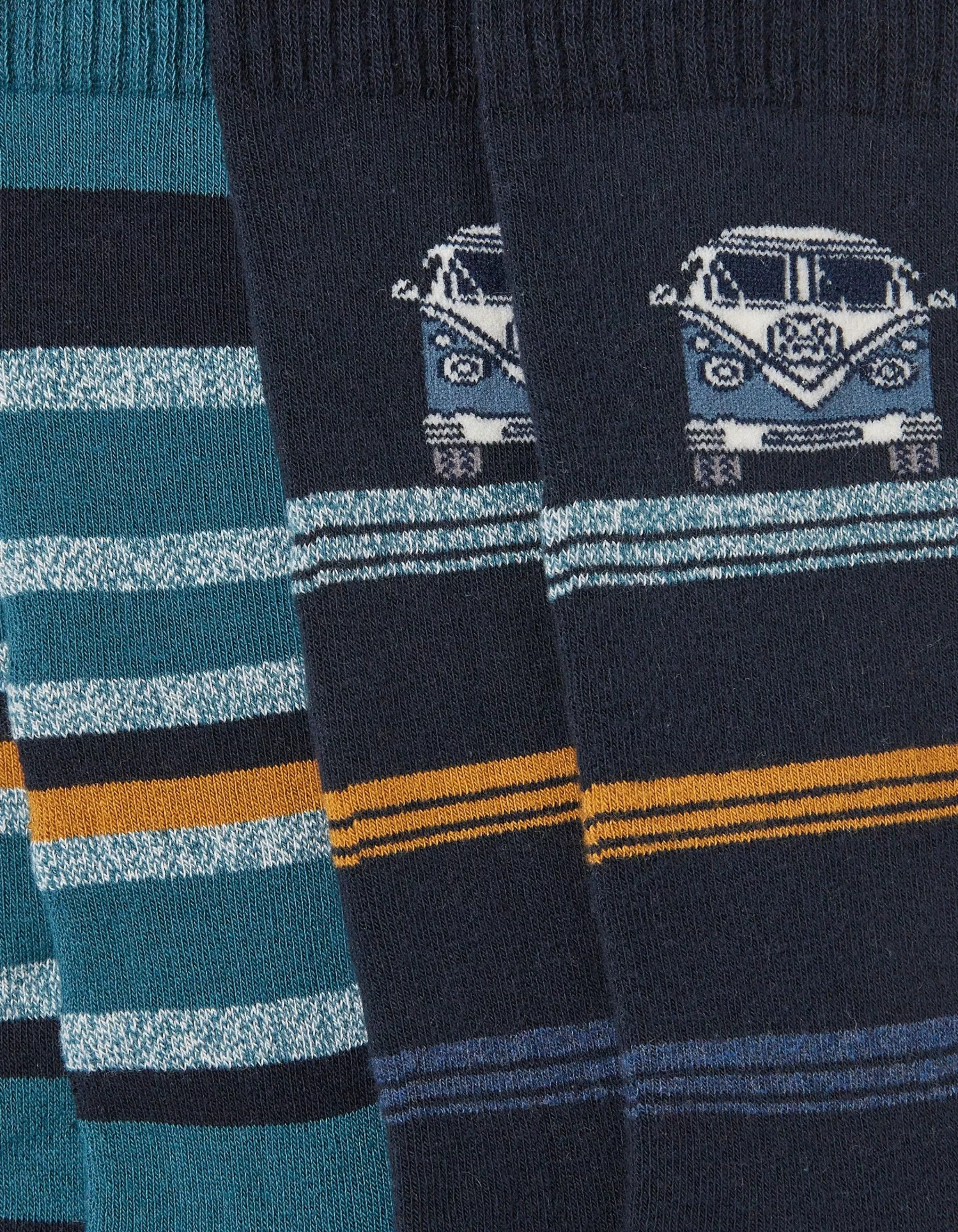 Flash Sale FatFace 2 Pack Vw Camper Thermal Socks Navy