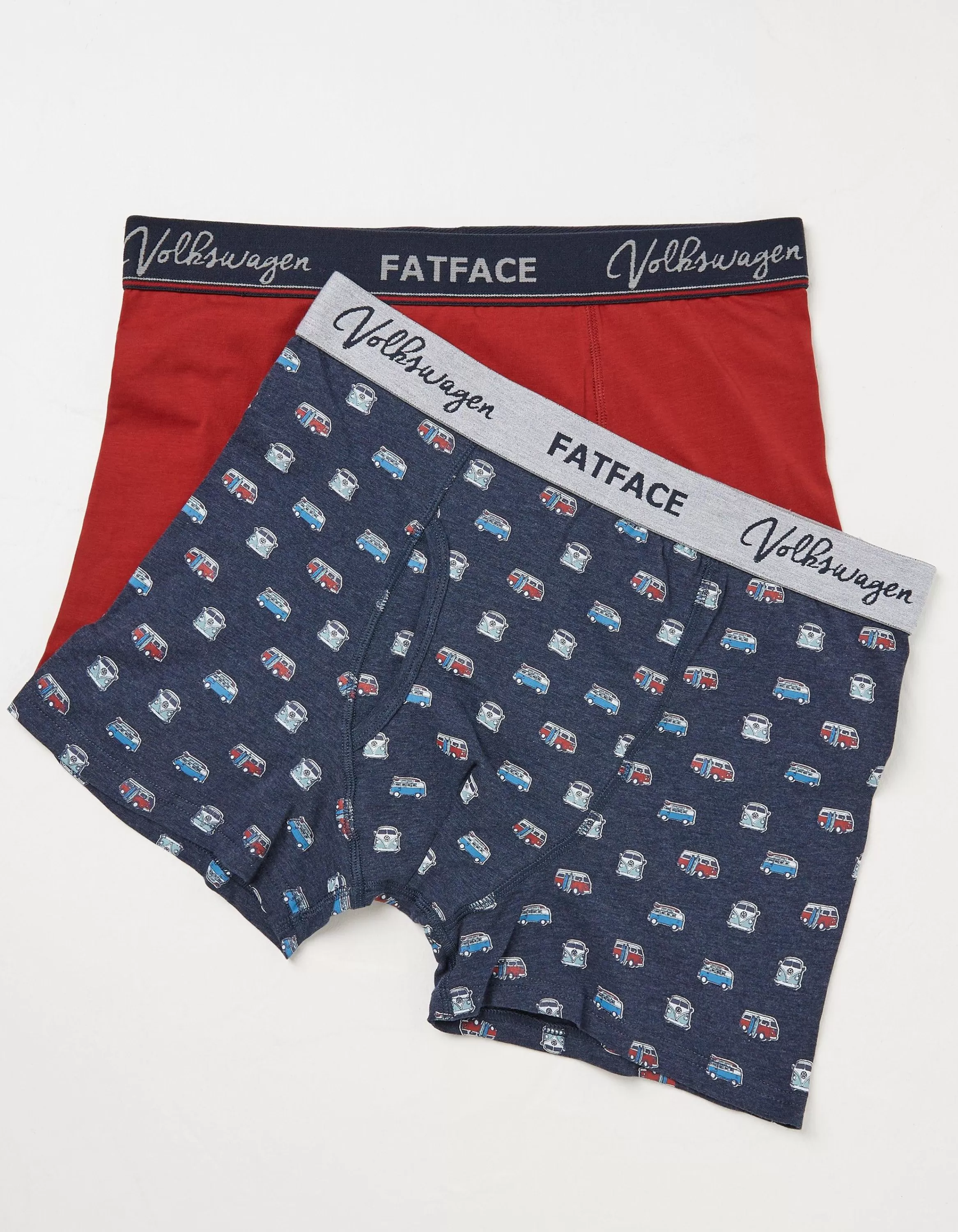 Shop FatFace 2 Pack Vw Surf Camper Boxers Navy