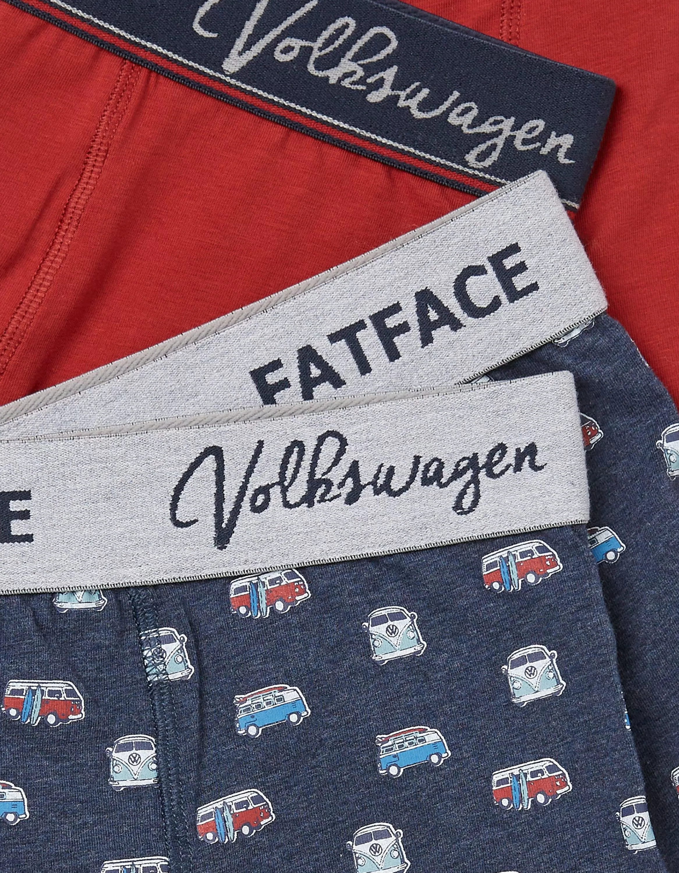 Shop FatFace 2 Pack Vw Surf Camper Boxers Navy