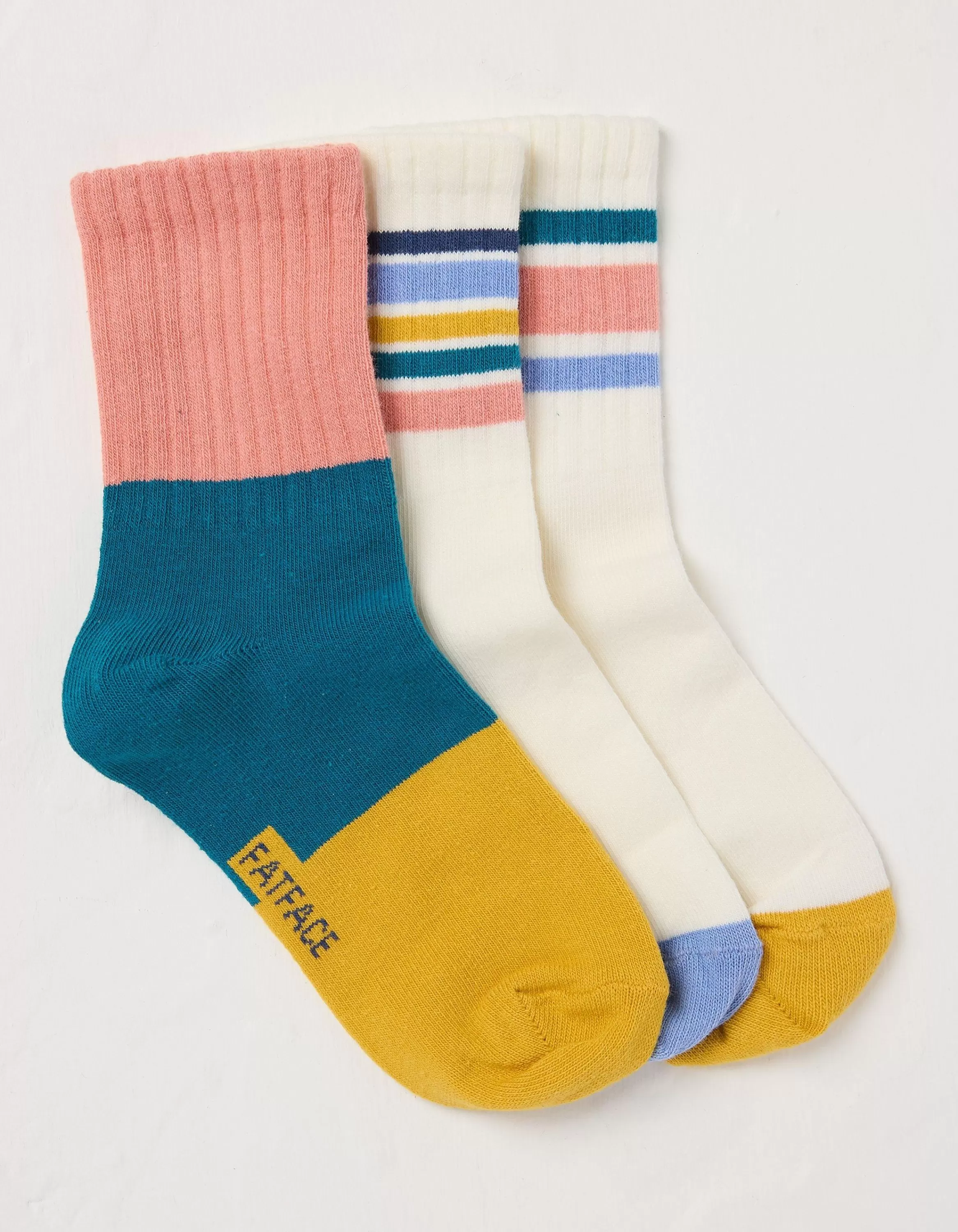 Discount FatFace 3 Pack Sport Socks Multi