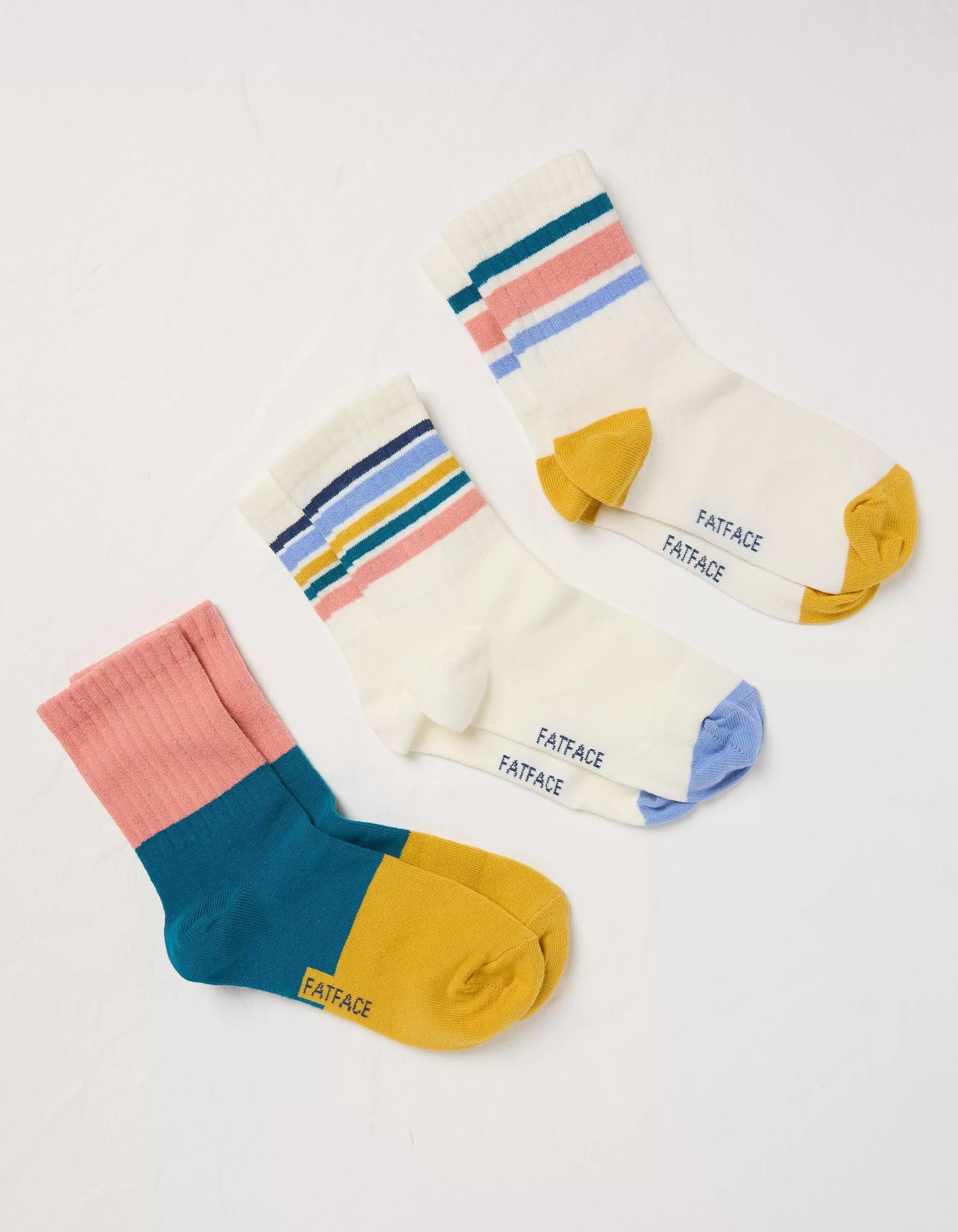 Discount FatFace 3 Pack Sport Socks Multi