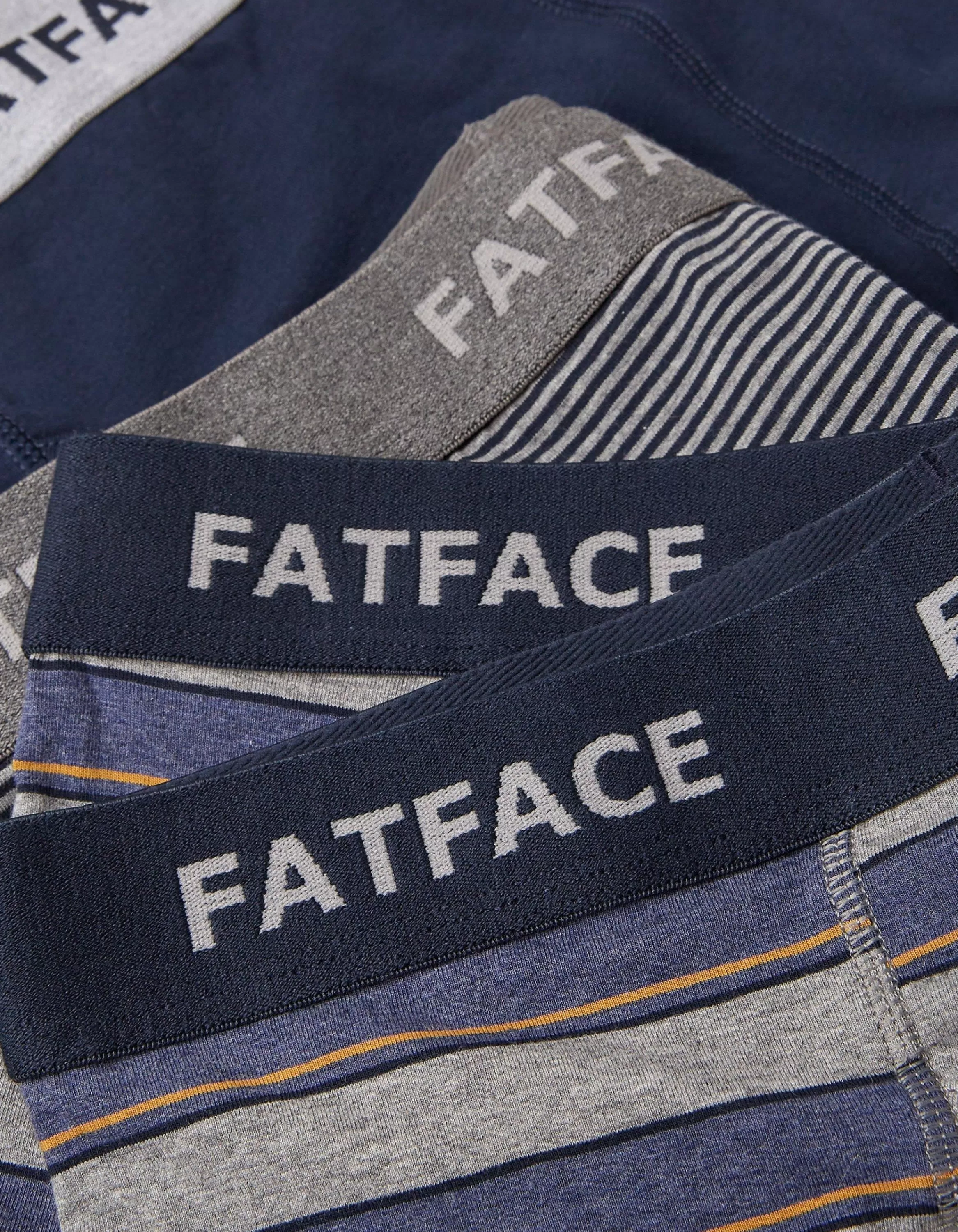 Clearance FatFace 3 Pack Stockbridge Stripe Boxers Navy