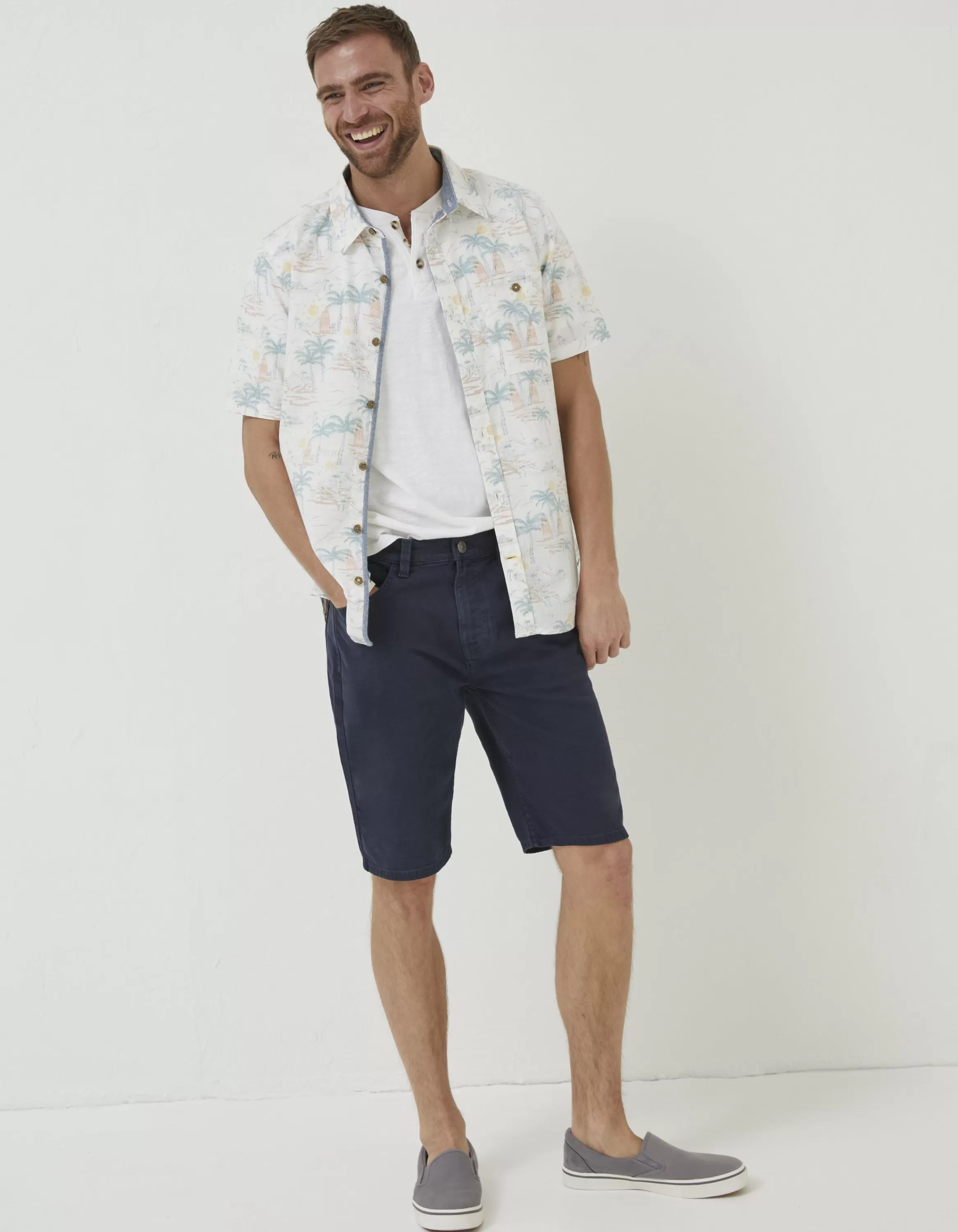 Discount FatFace 5 Pocket Shorts Navy