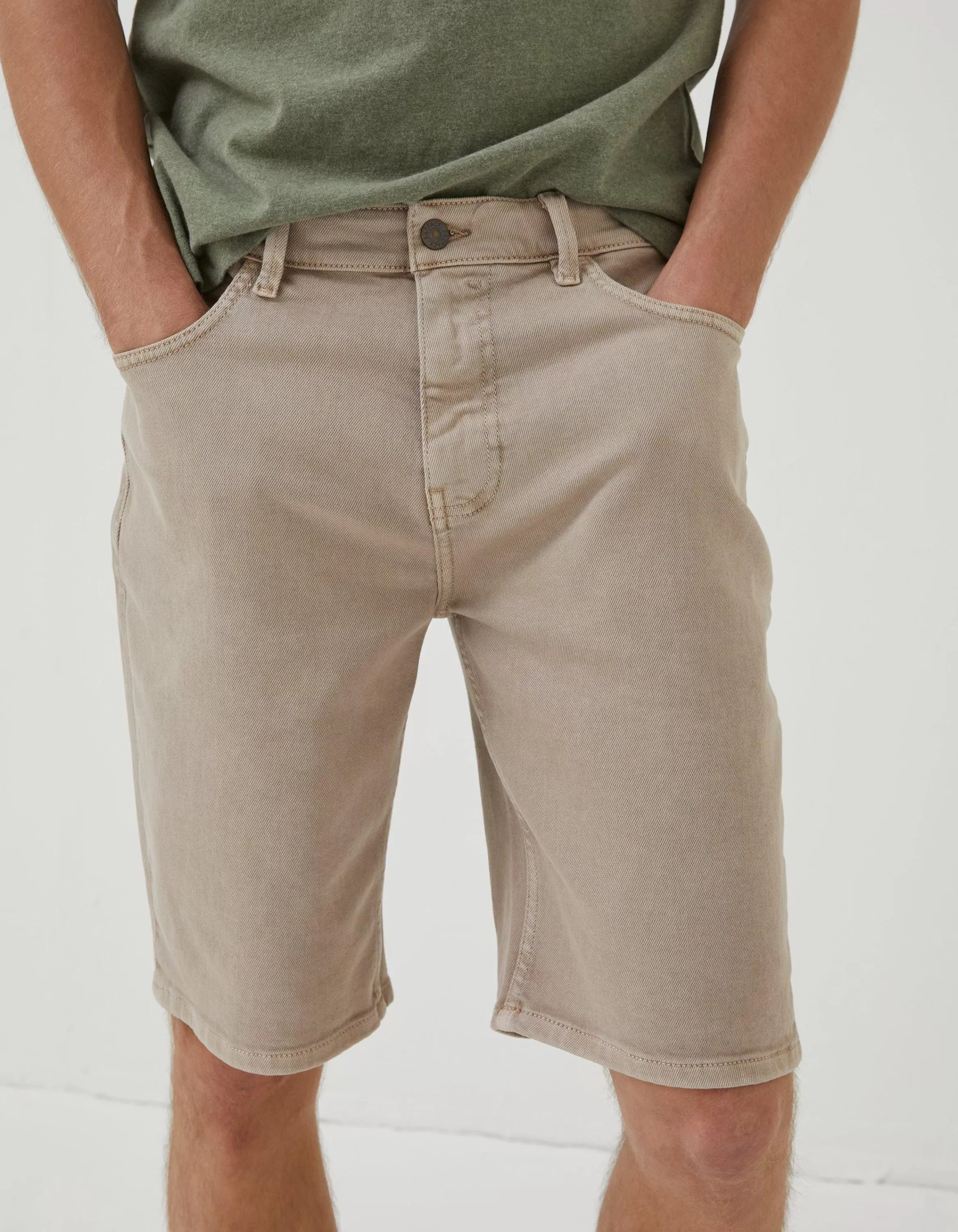 Clearance FatFace 5 Pocket Shorts Light Stone