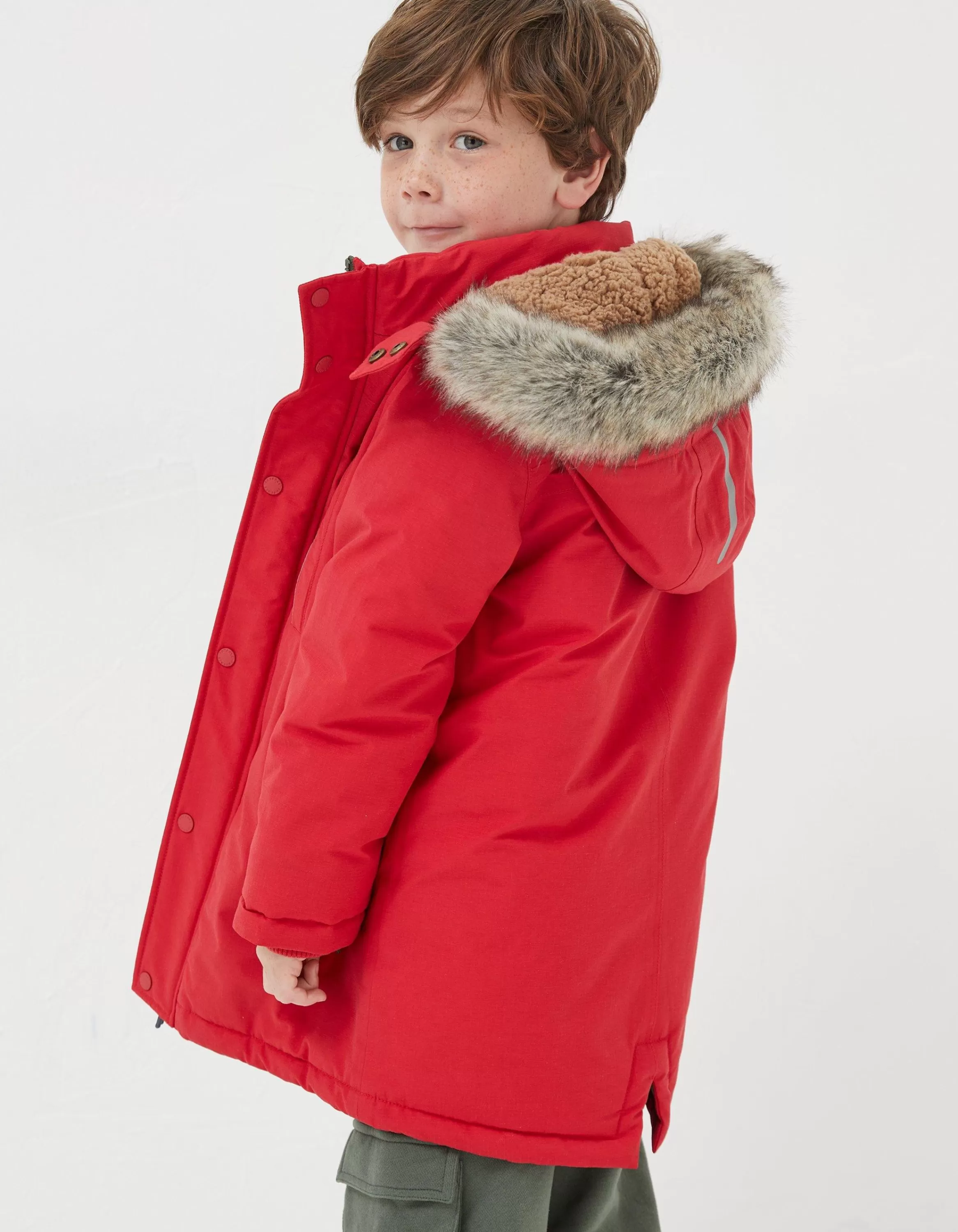 Sale FatFace Addison Waterproof Coat Cherry Red