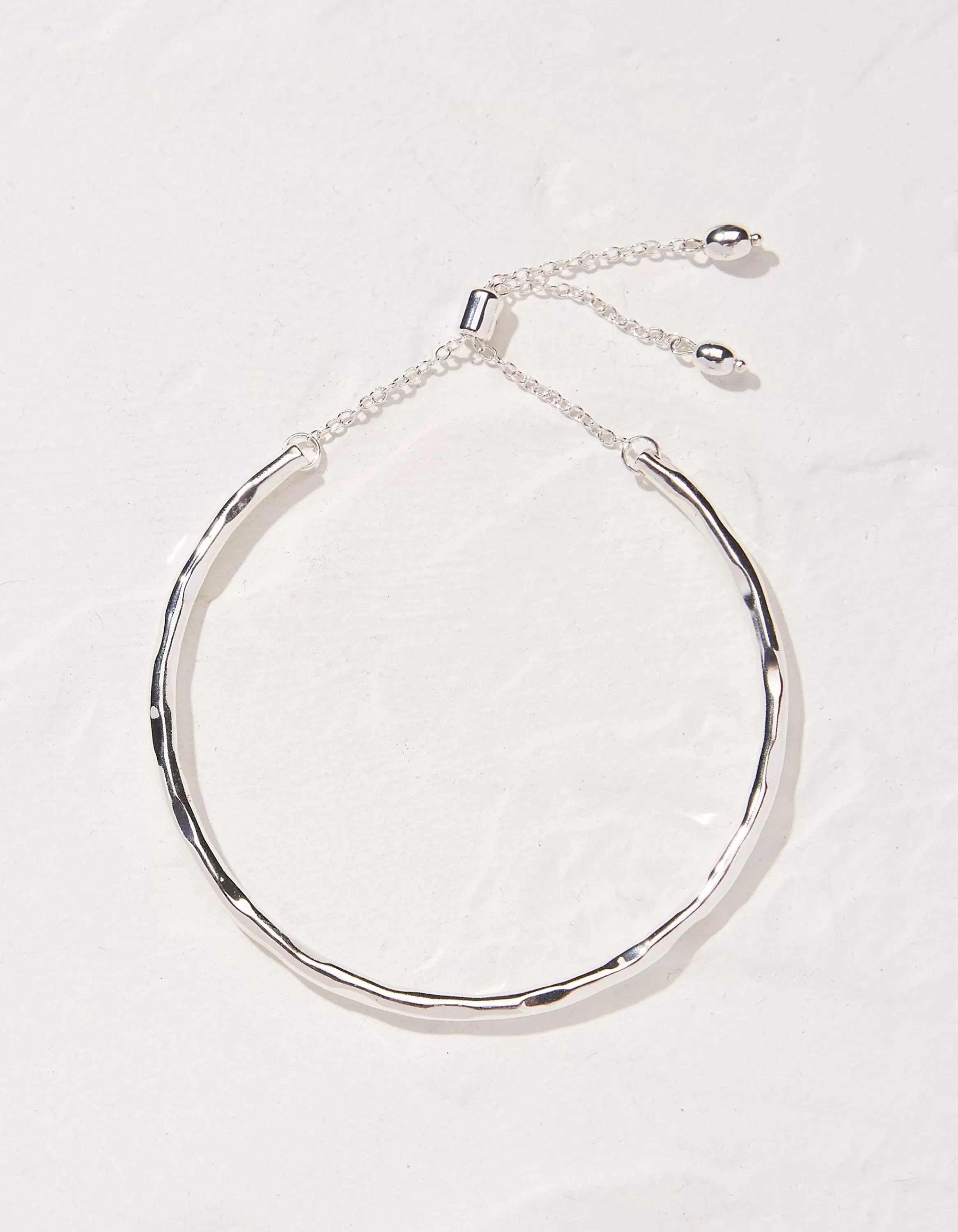 Online FatFace Adjustable Bangle Silver