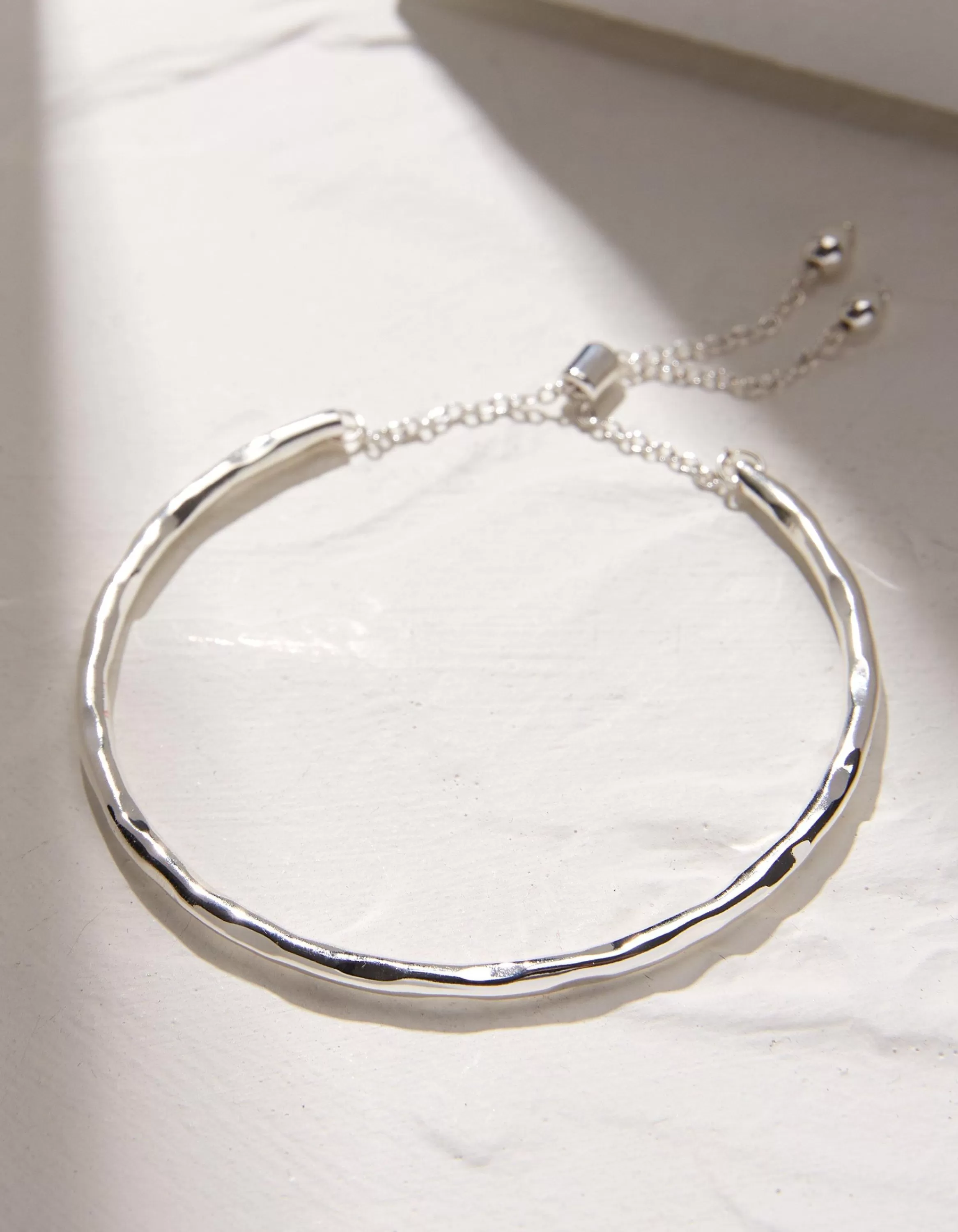 Online FatFace Adjustable Bangle Silver