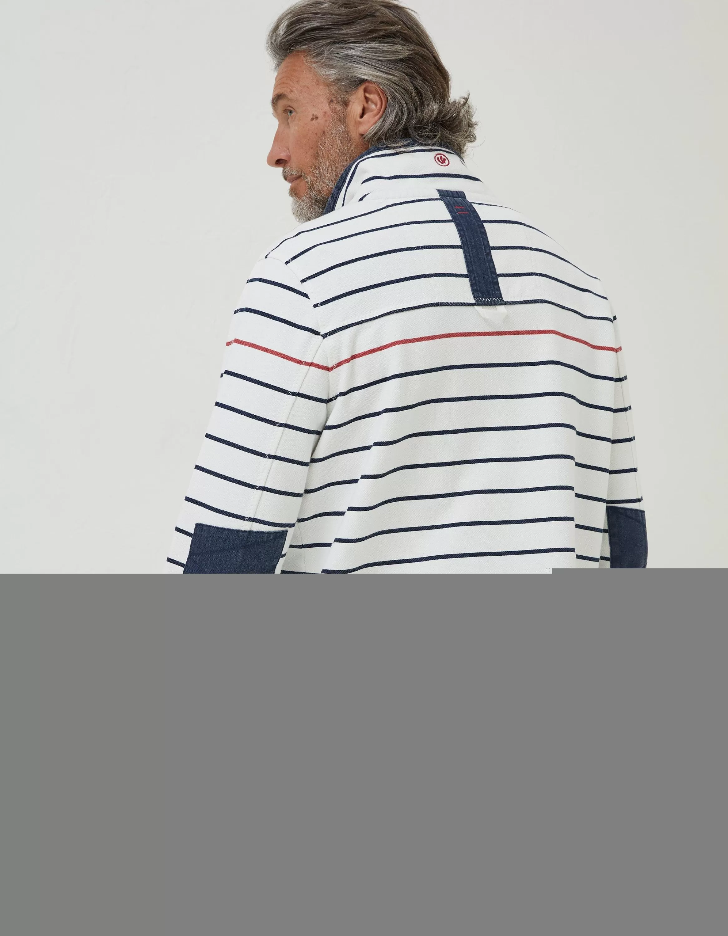 Shop FatFace Airlie Breton Pop Stripe Sweatshirt Natural White