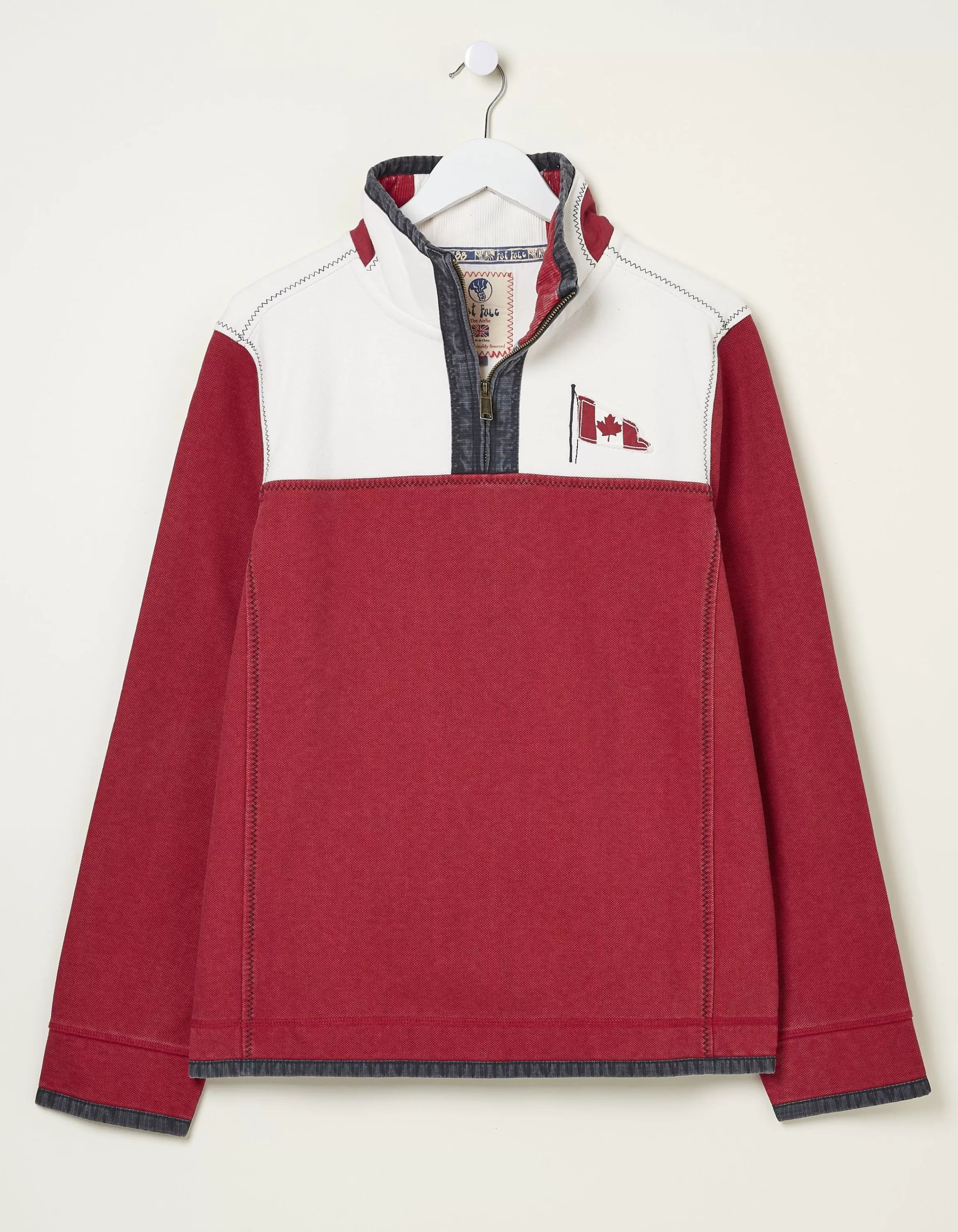 Clearance FatFace Airlie Canada Sweatshirt Red