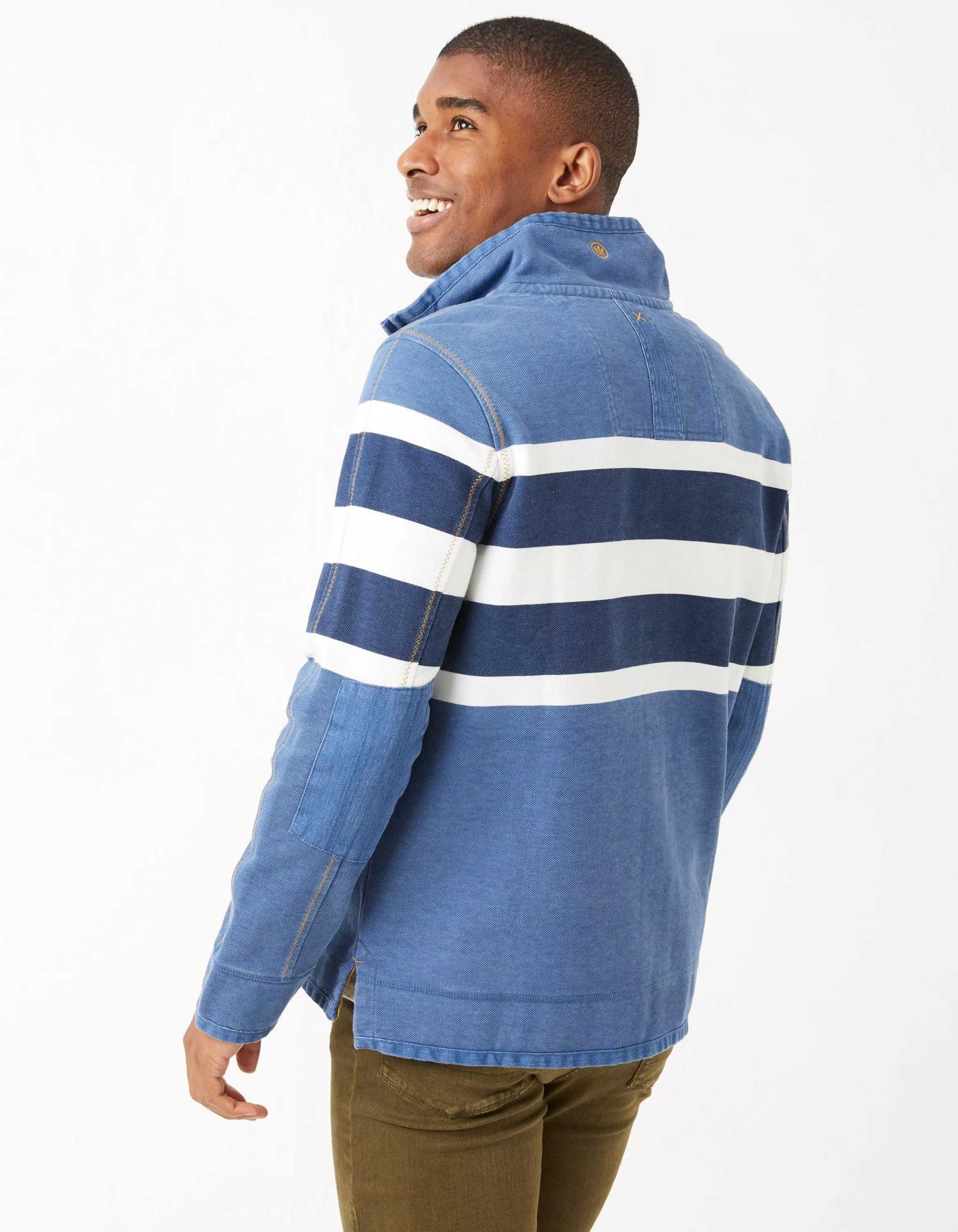 Cheap FatFace Airlie Chest Stripe Sweat Blue