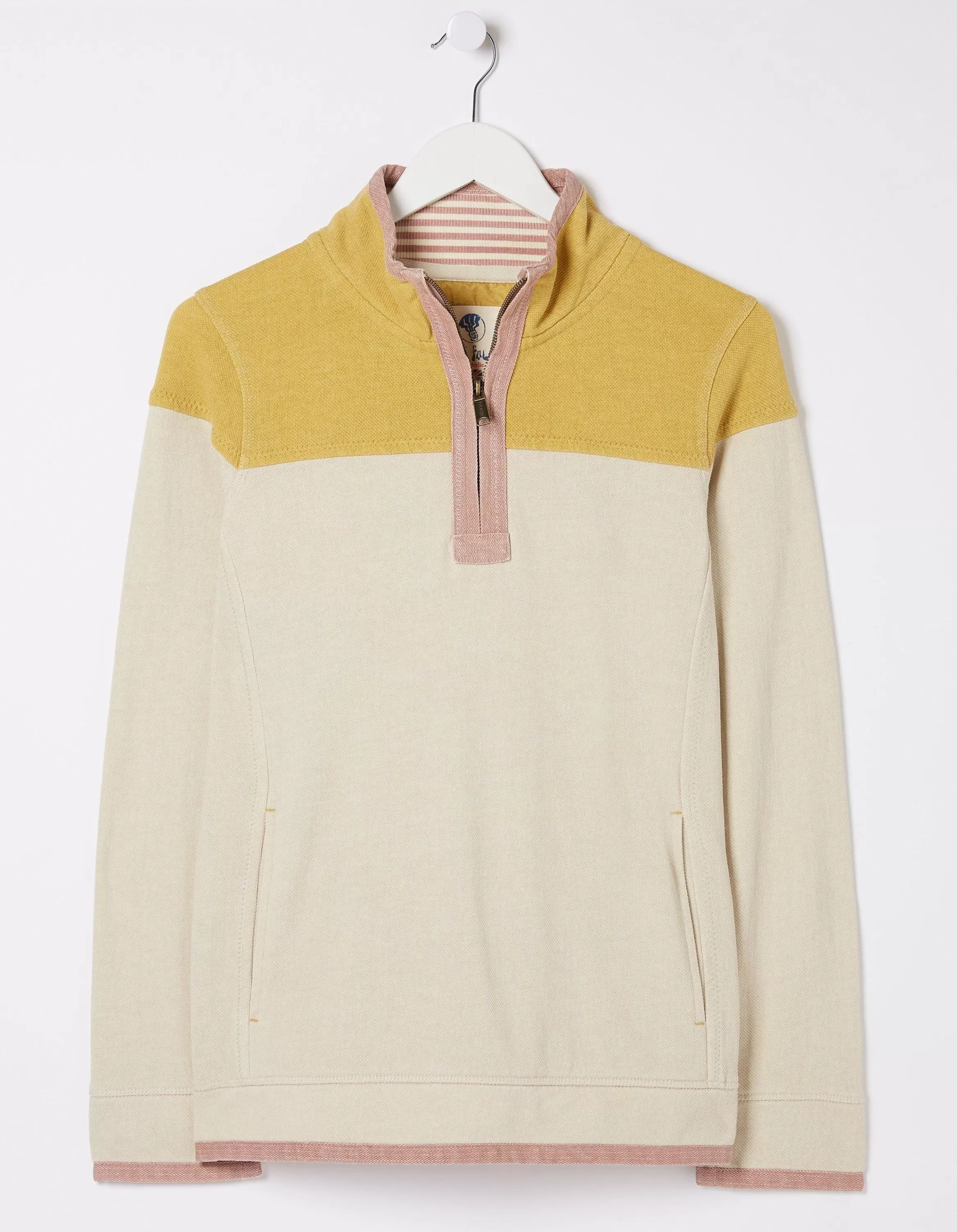 Online FatFace Airlie Colour Block Sweatshirt Yellow