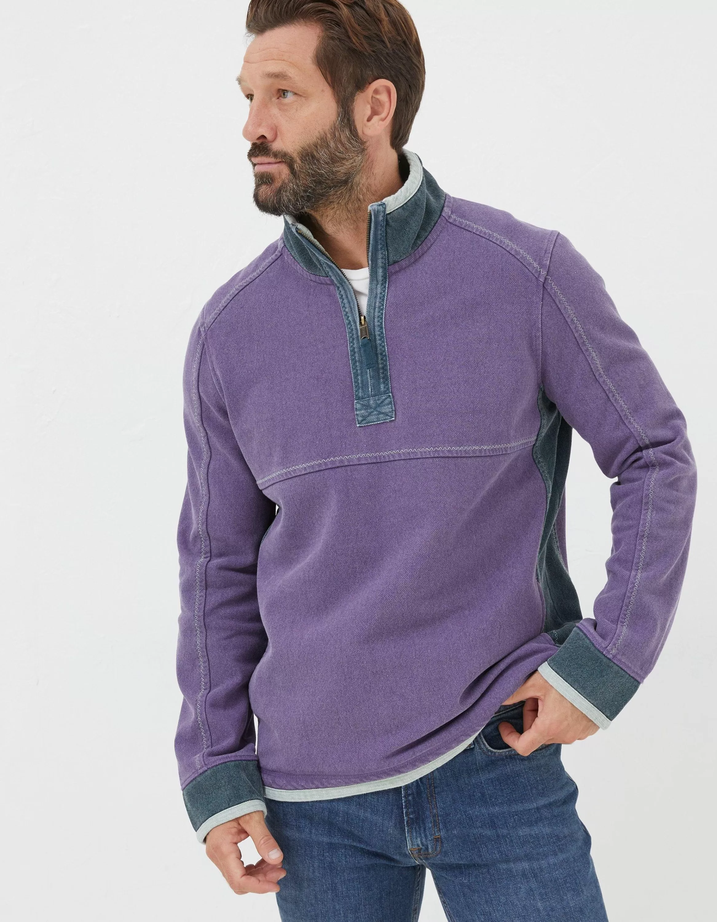 Outlet FatFace Airlie Pocket Sweatshirt Purple