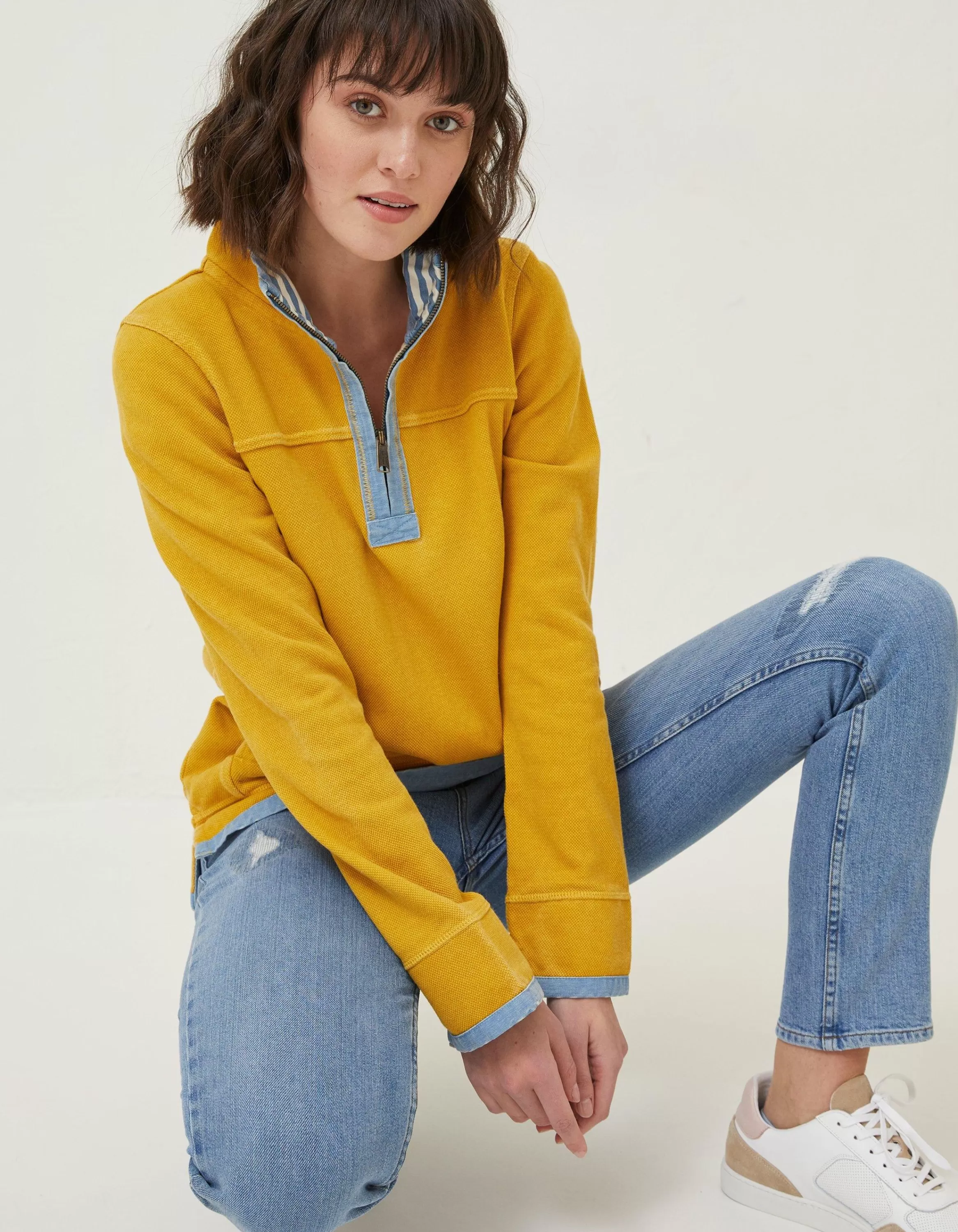 Sale FatFace Airlie Sweat Yellow