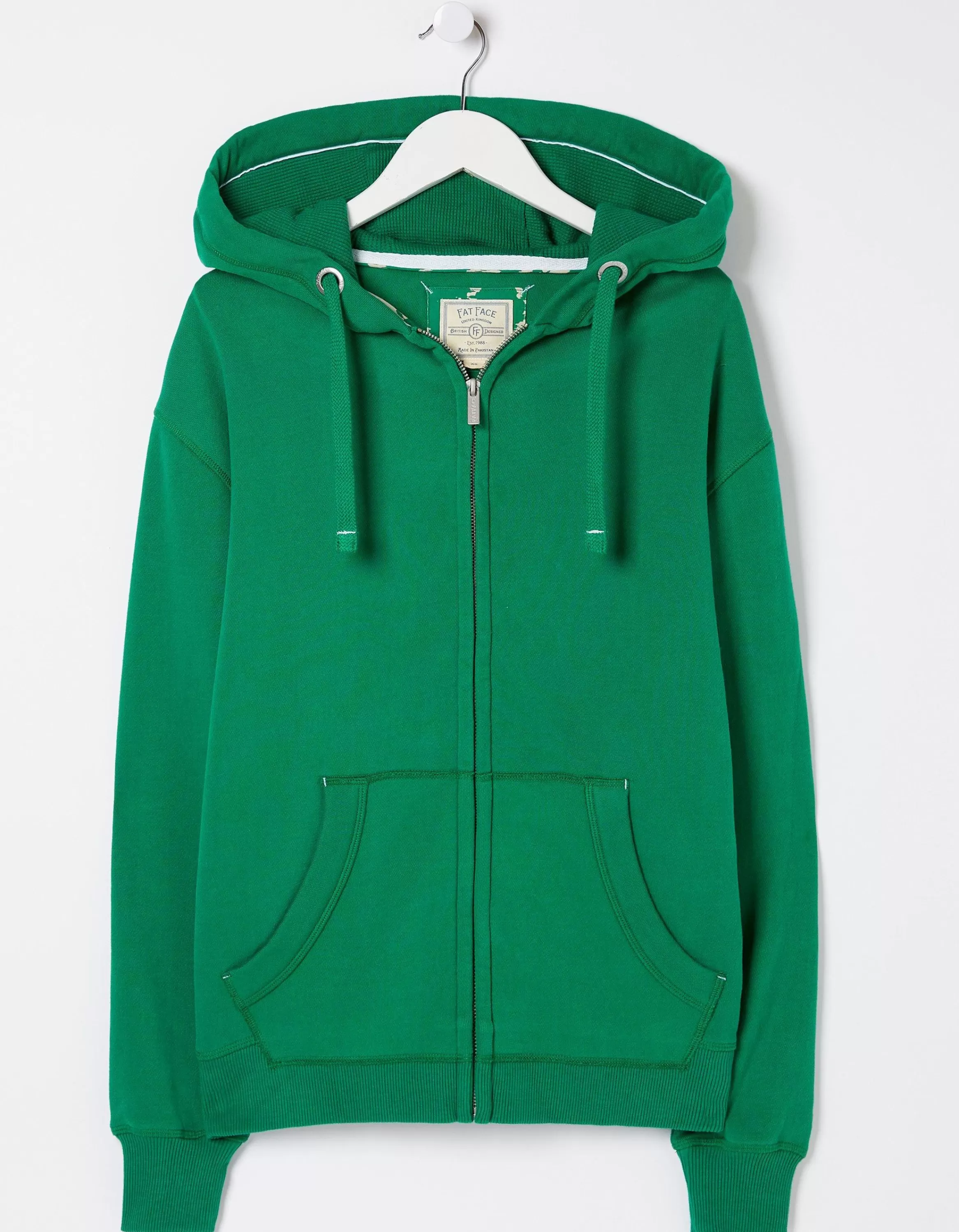 Sale FatFace Amy Zip Through Hoodie Green