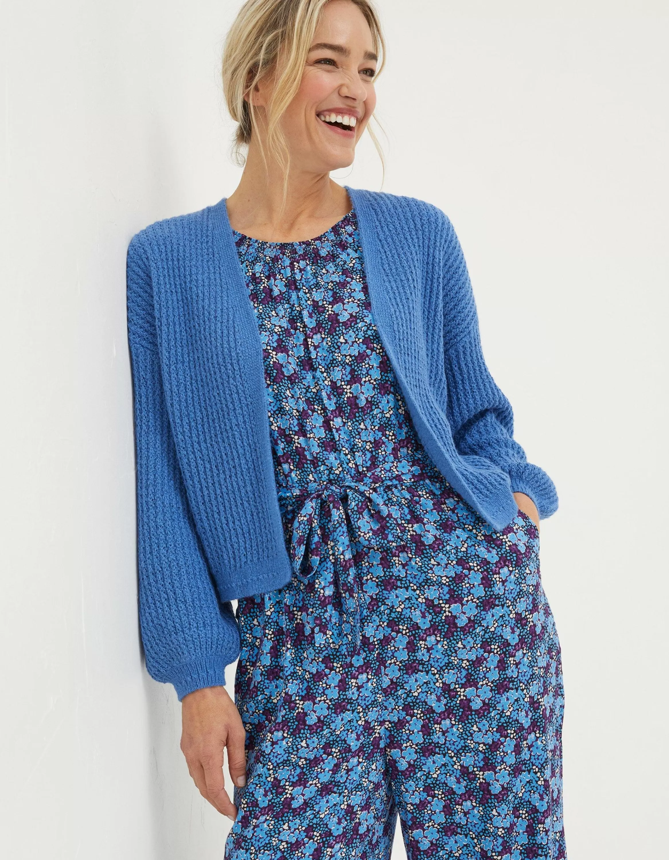 Best FatFace Anna Cardigan Blue