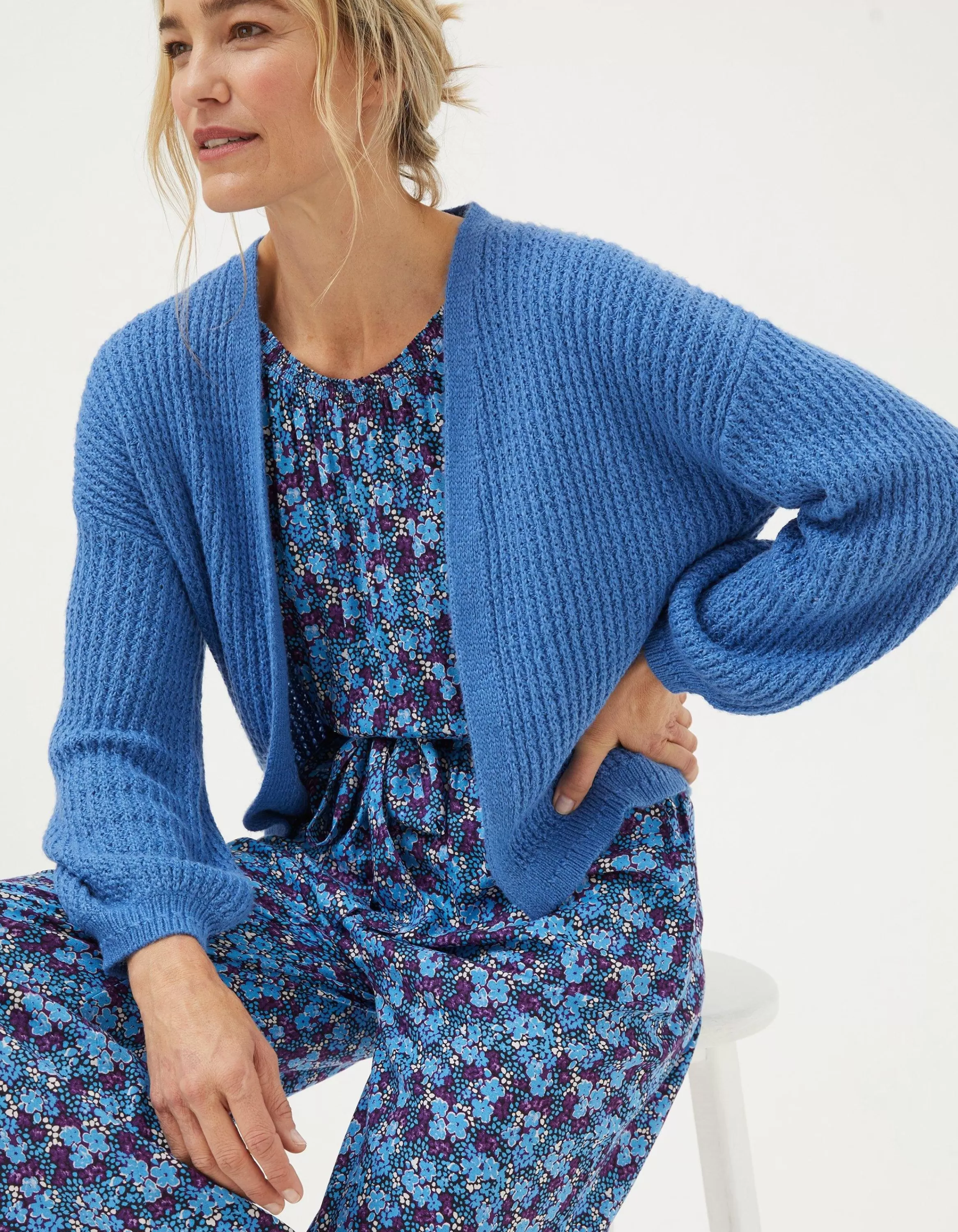 Best FatFace Anna Cardigan Blue