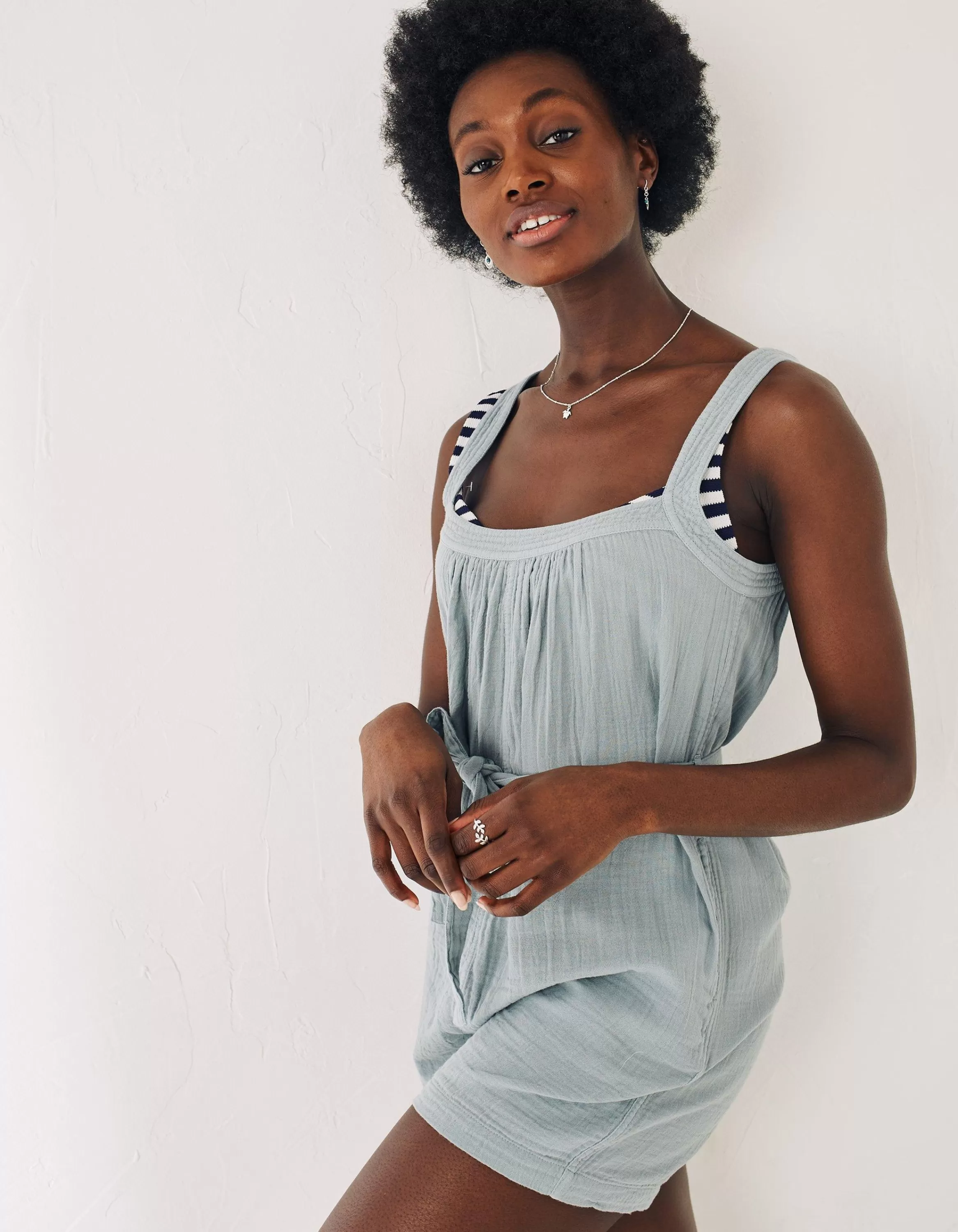 Flash Sale FatFace Annie Beach Playsuit Chambray