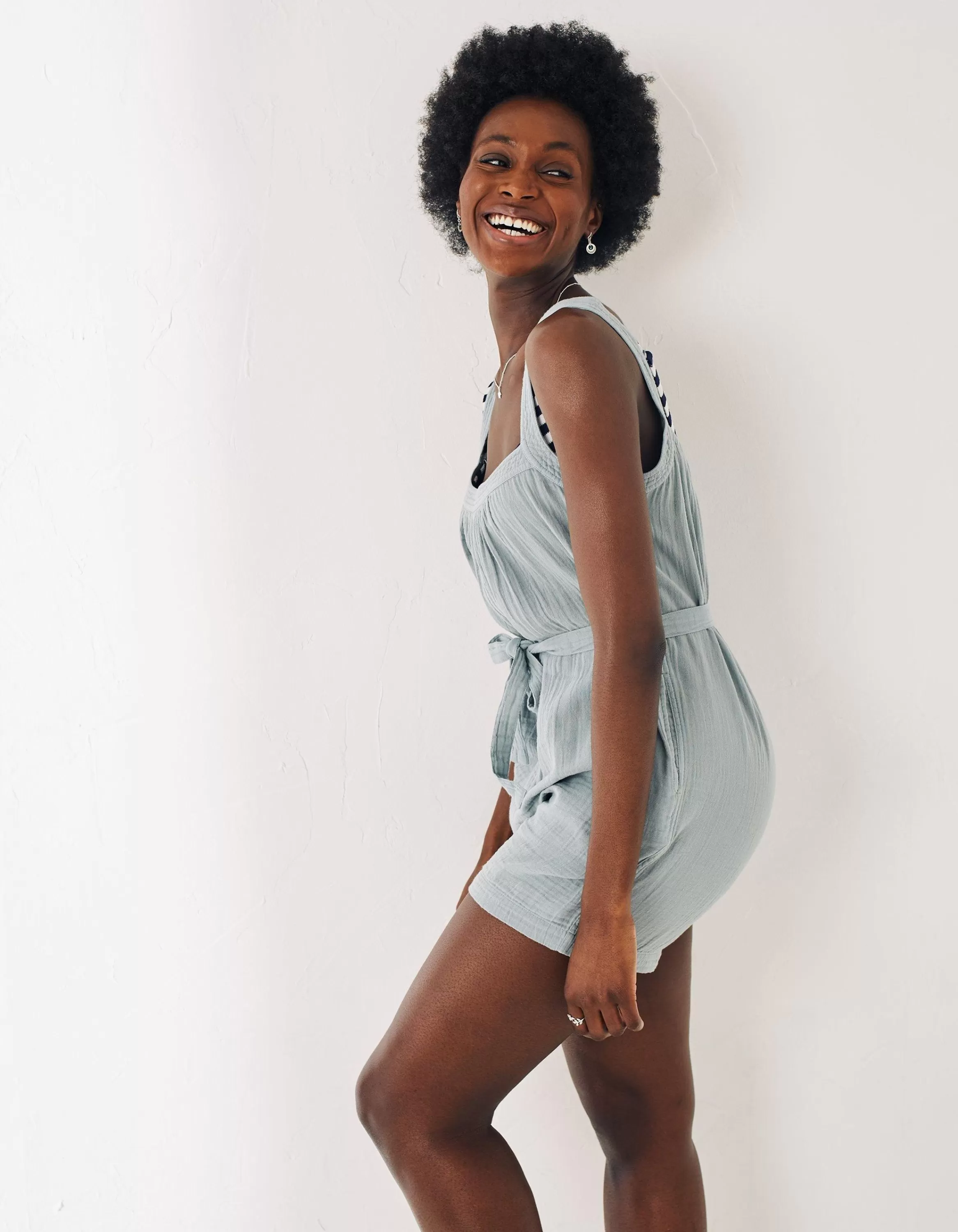 Flash Sale FatFace Annie Beach Playsuit Chambray