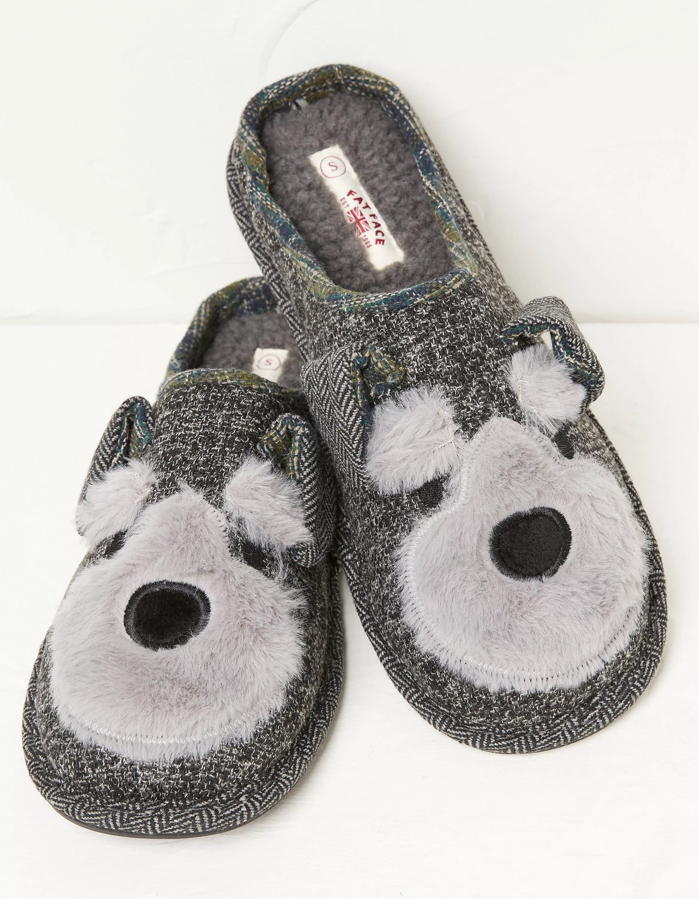 Online FatFace Archie Scotty Dog Slipper Grey