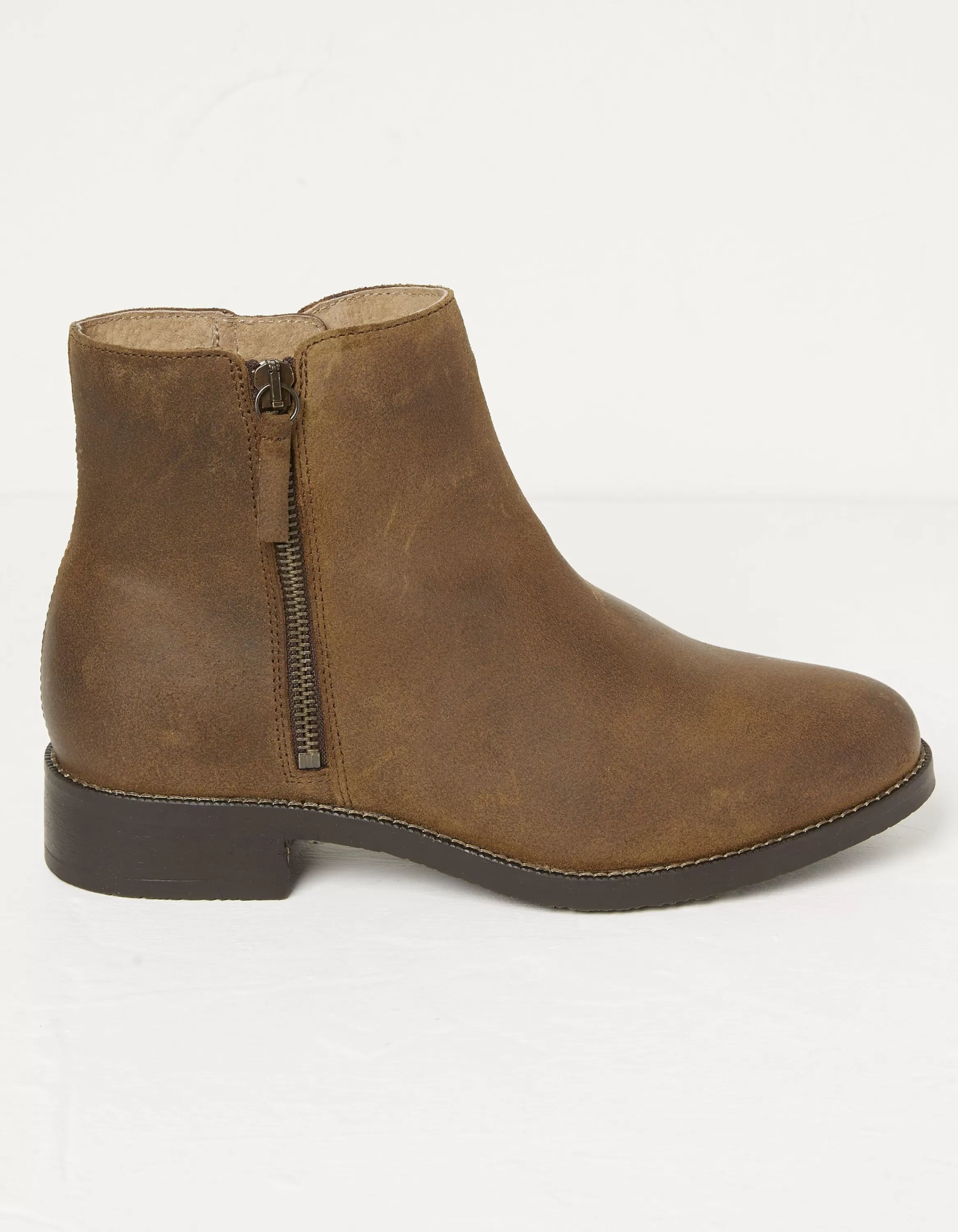 Outlet FatFace Aria Zip Ankle Boot Tan