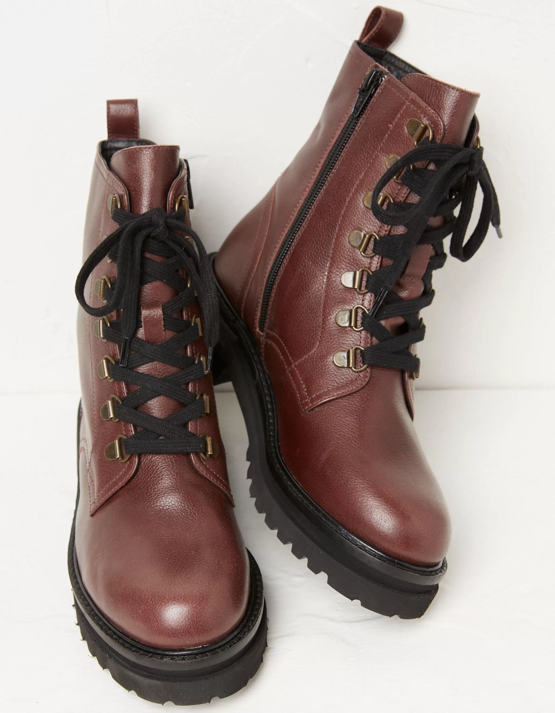 Shop FatFace Aureilia Ankle Hiker Boot Burgundy