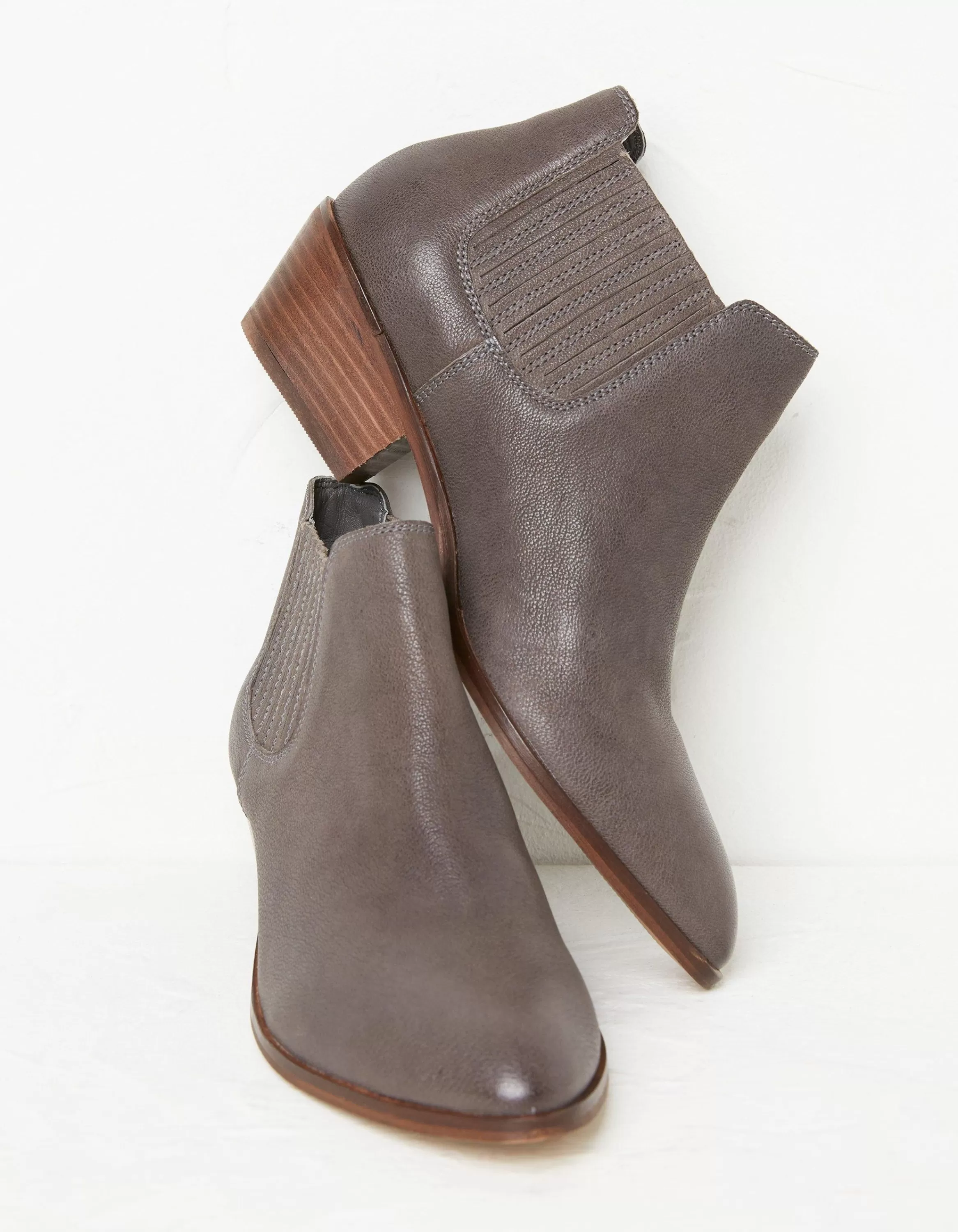 Shop FatFace Ava Western Ankle Boot Grey