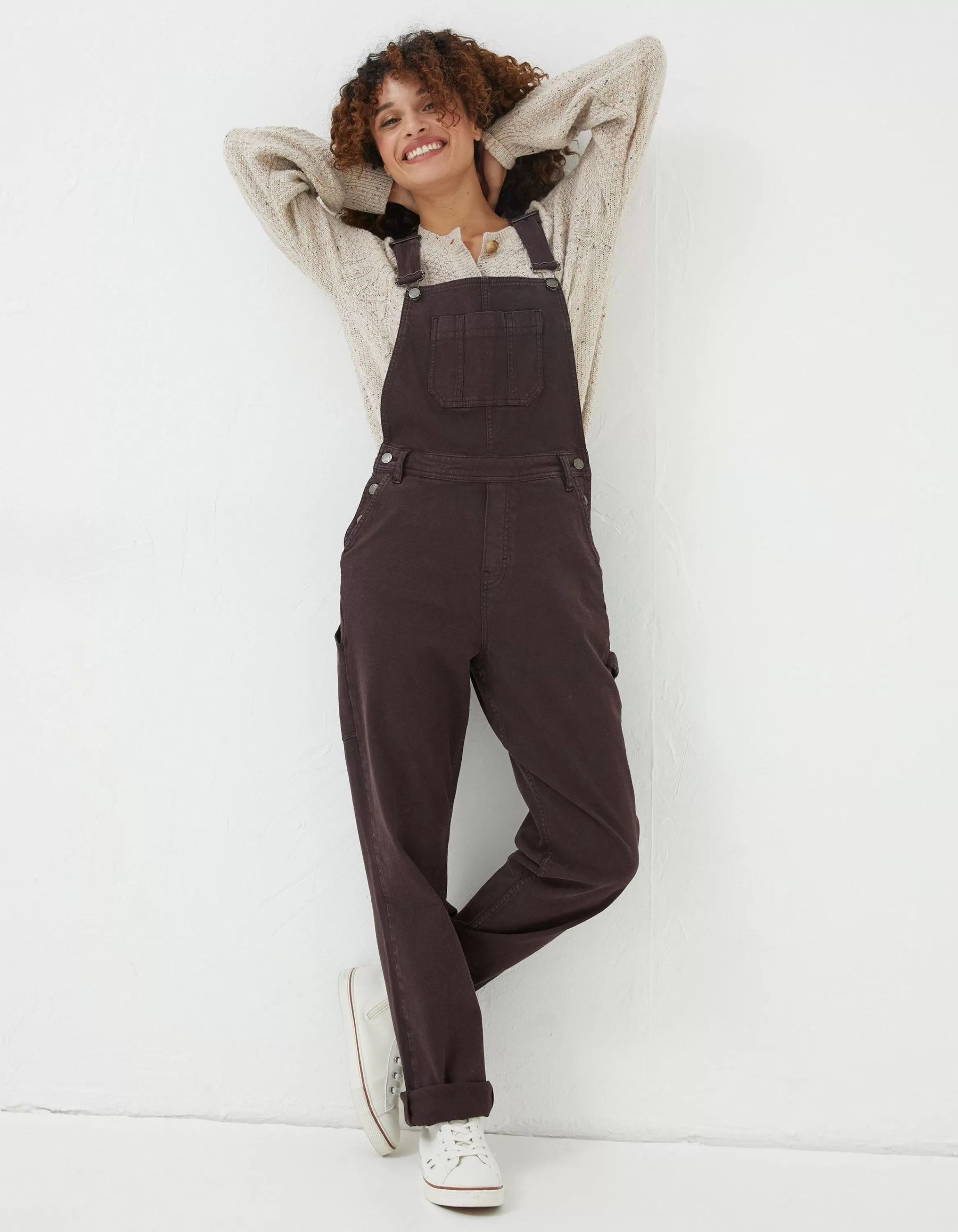 Sale FatFace Banbury Canvas Dungaree Purple