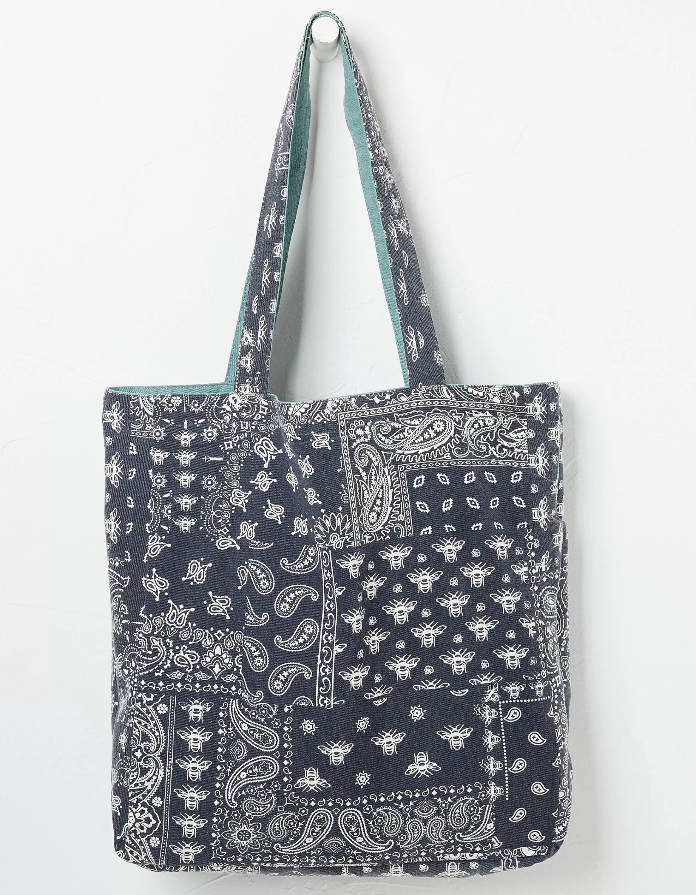 Store FatFace Bandana Reversible Tote Bag Green Haze